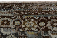 Persian Malayer area rug in dark brown and greige, view 15 of 21