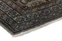Persian Malayer area rug in dark brown and greige, view 7 of 21