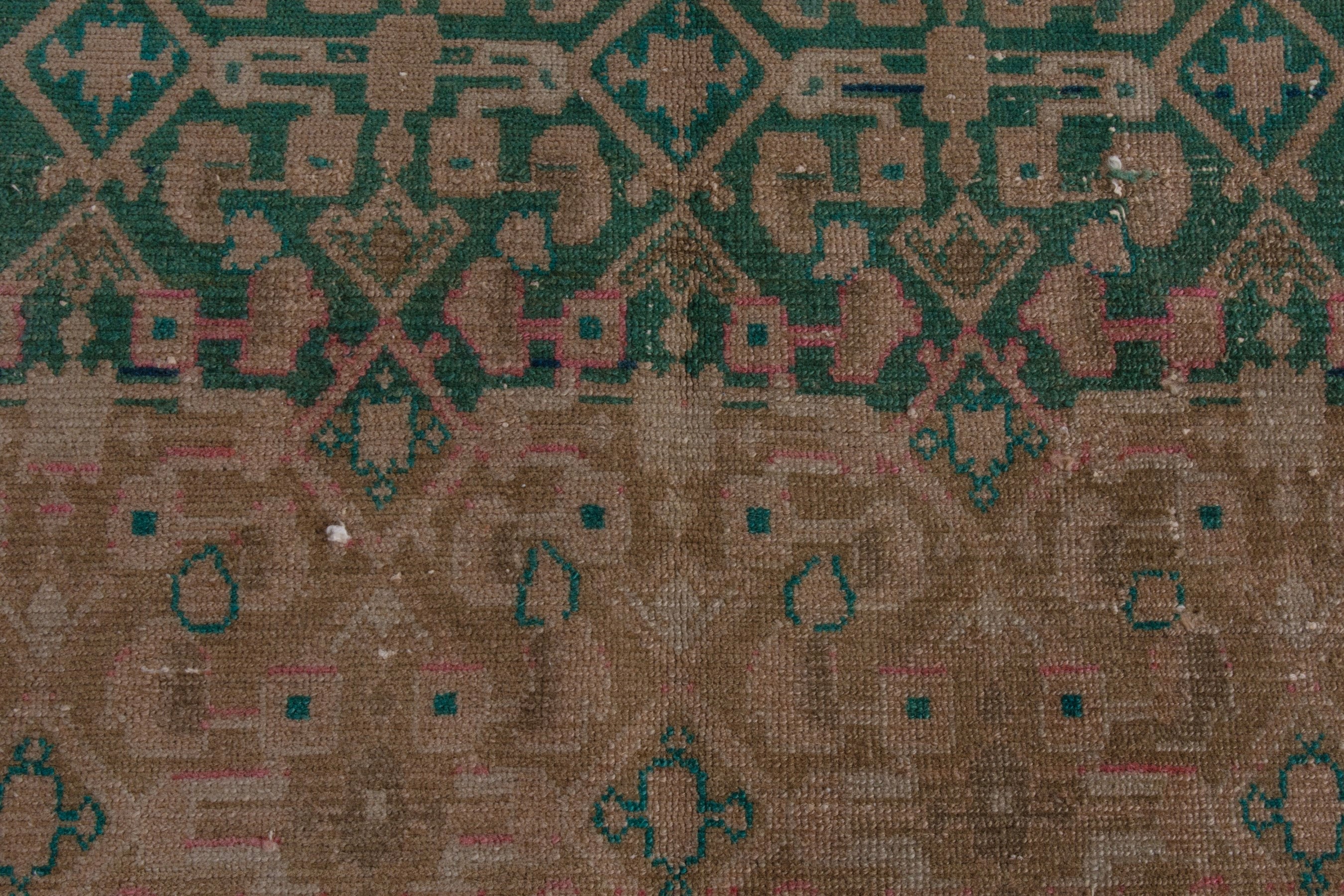 Persian Malayer area rug in teal and muted pink, view 14 of 22