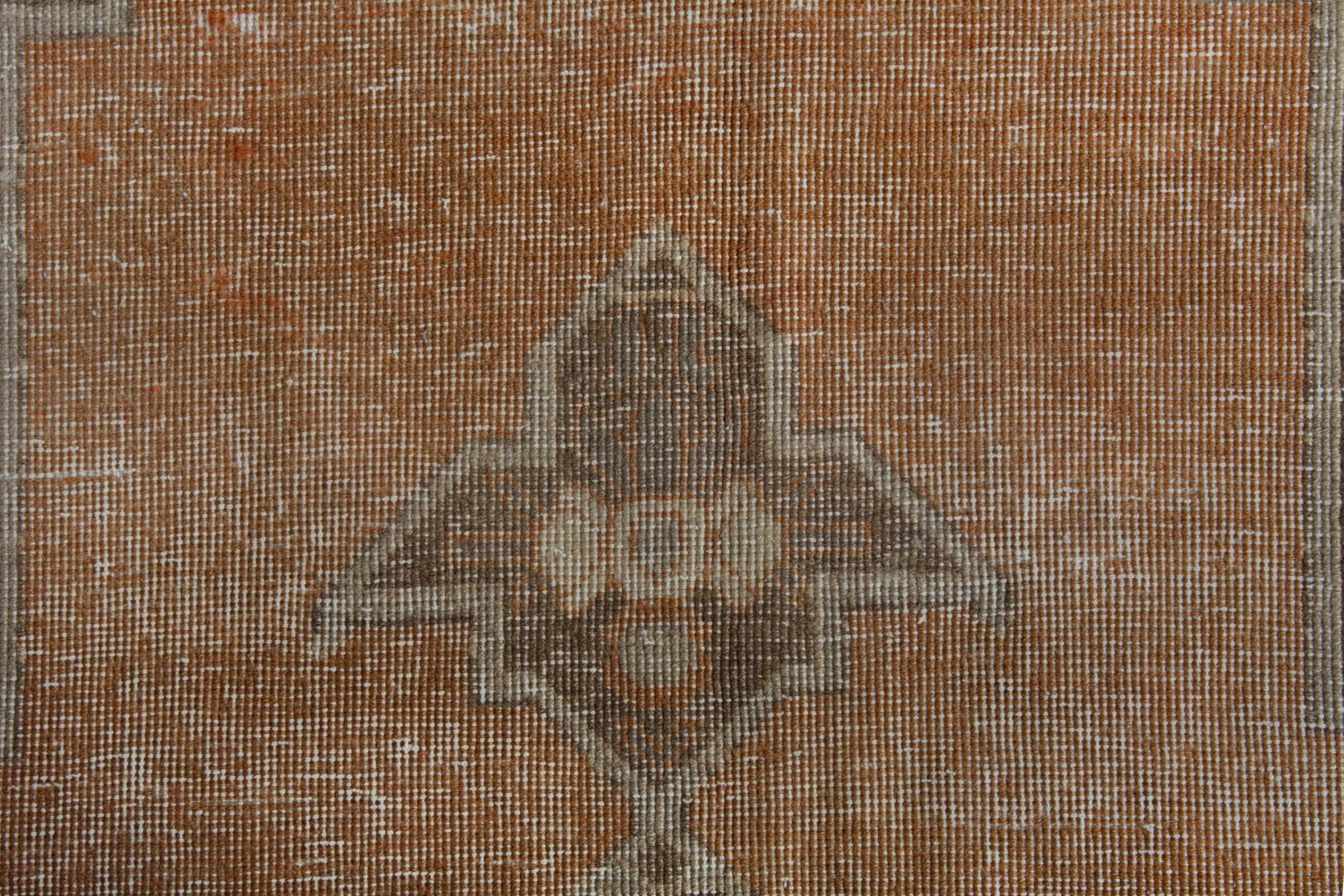 Persian Khoy area rug in terracotta and tan, view 14 of 19
