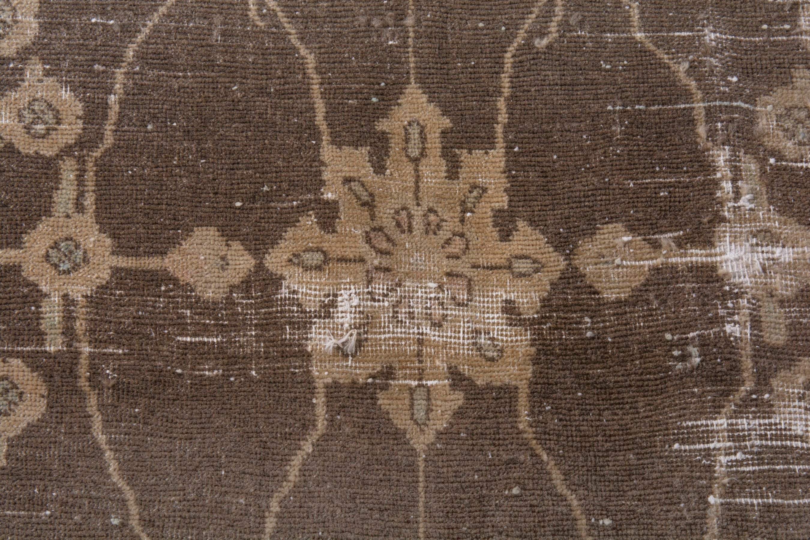 Persian Hamedan area rug in dark brown and greige, view 12 of 22