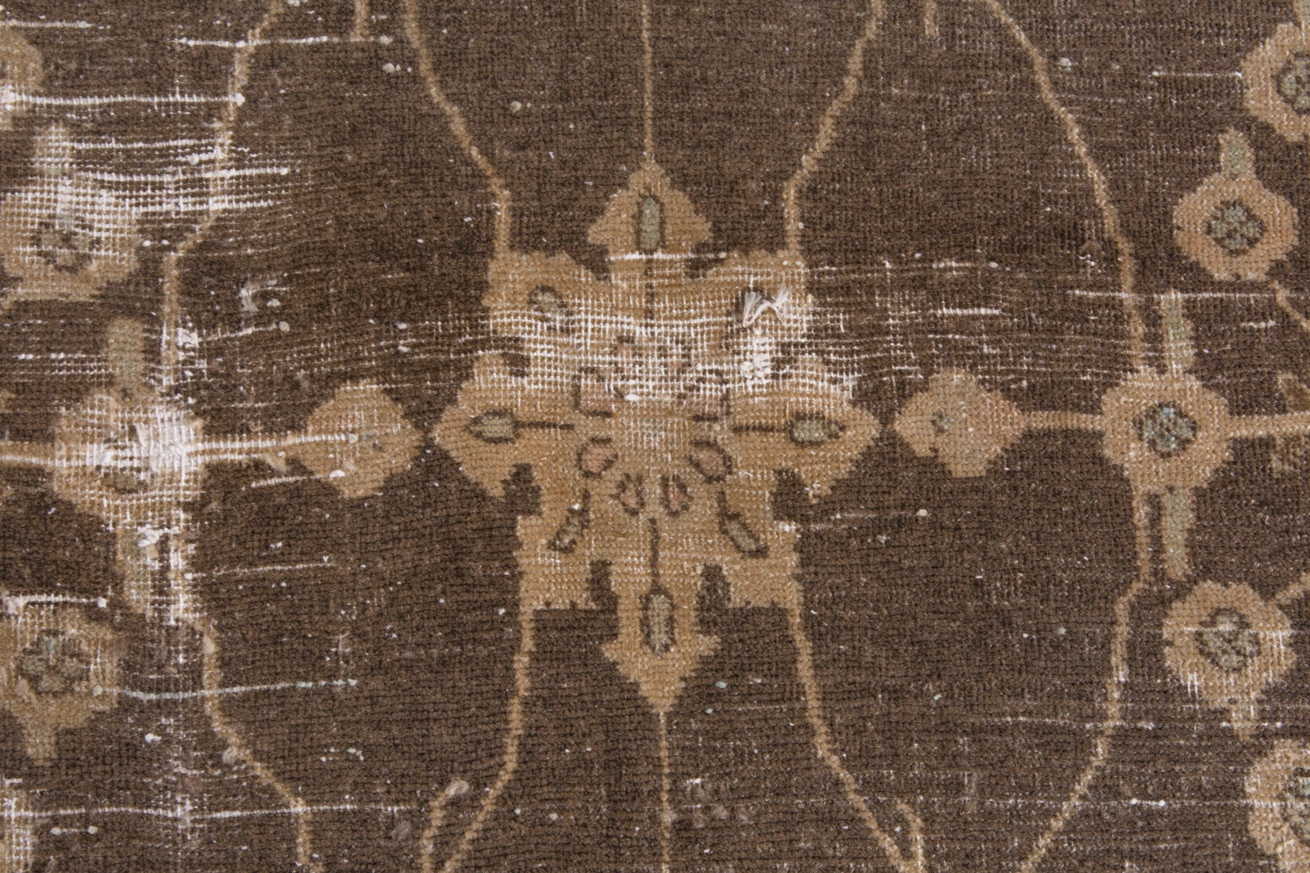 Persian Hamedan area rug in dark brown and greige, view 14 of 22