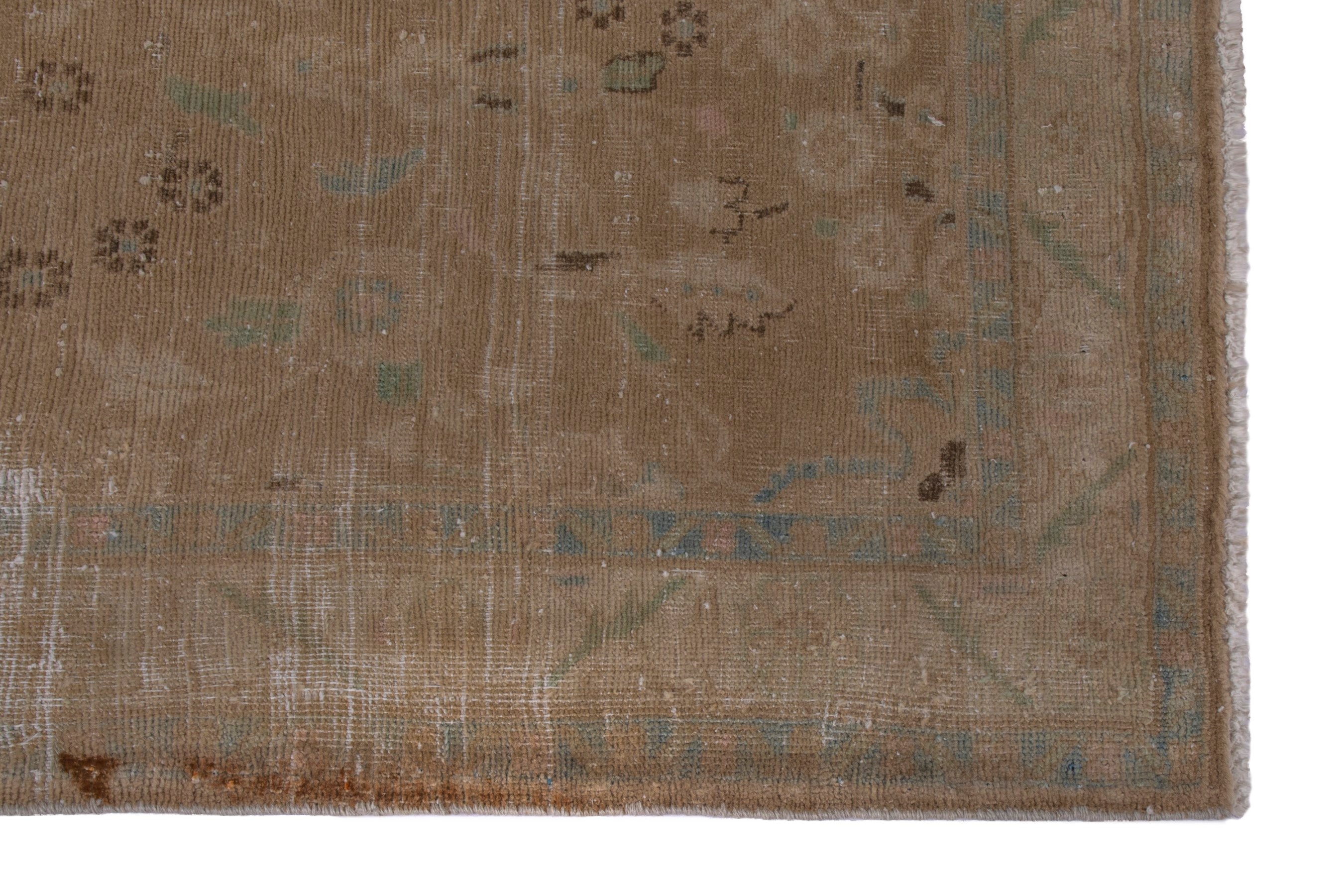 Persian Hamedan area rug in dark brown and greige, view 5 of 22