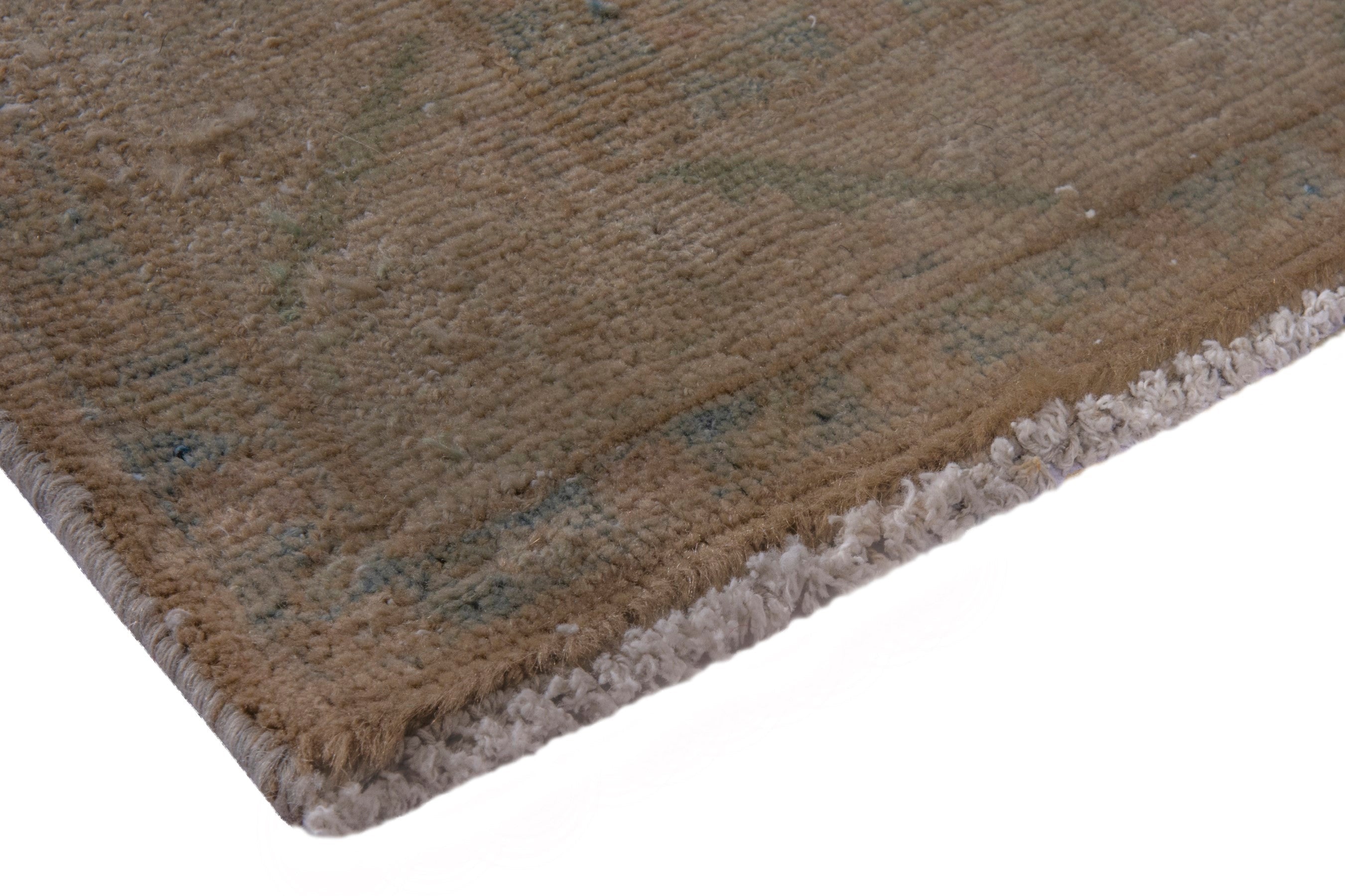 Persian Hamedan area rug in dark brown and greige, view 4 of 22