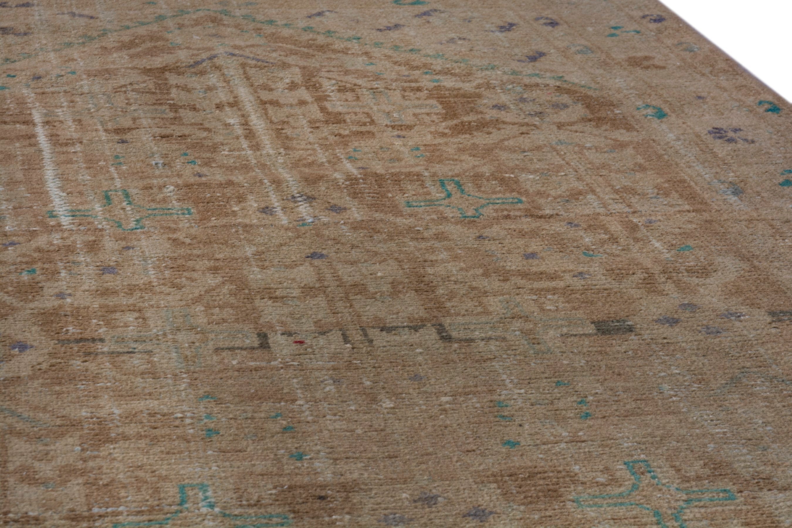 Persian Malayer runner rug in terracotta and tan, view 10 of 24