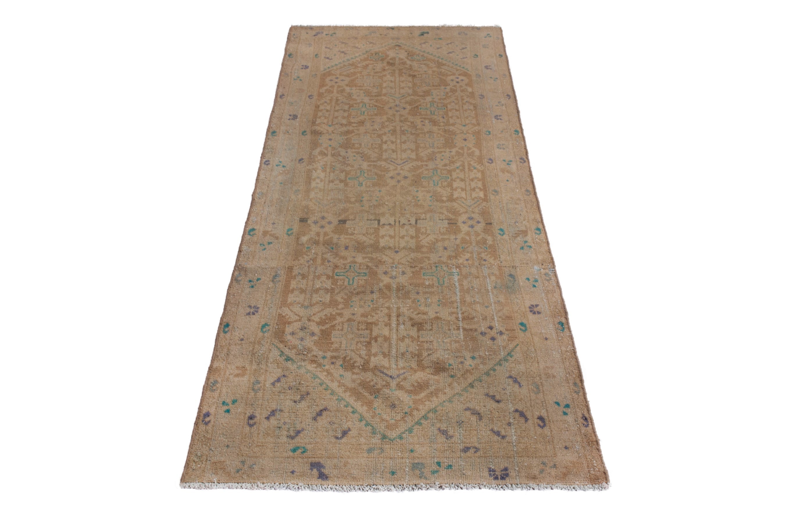 Persian Malayer runner rug in terracotta and tan, view 2 of 24