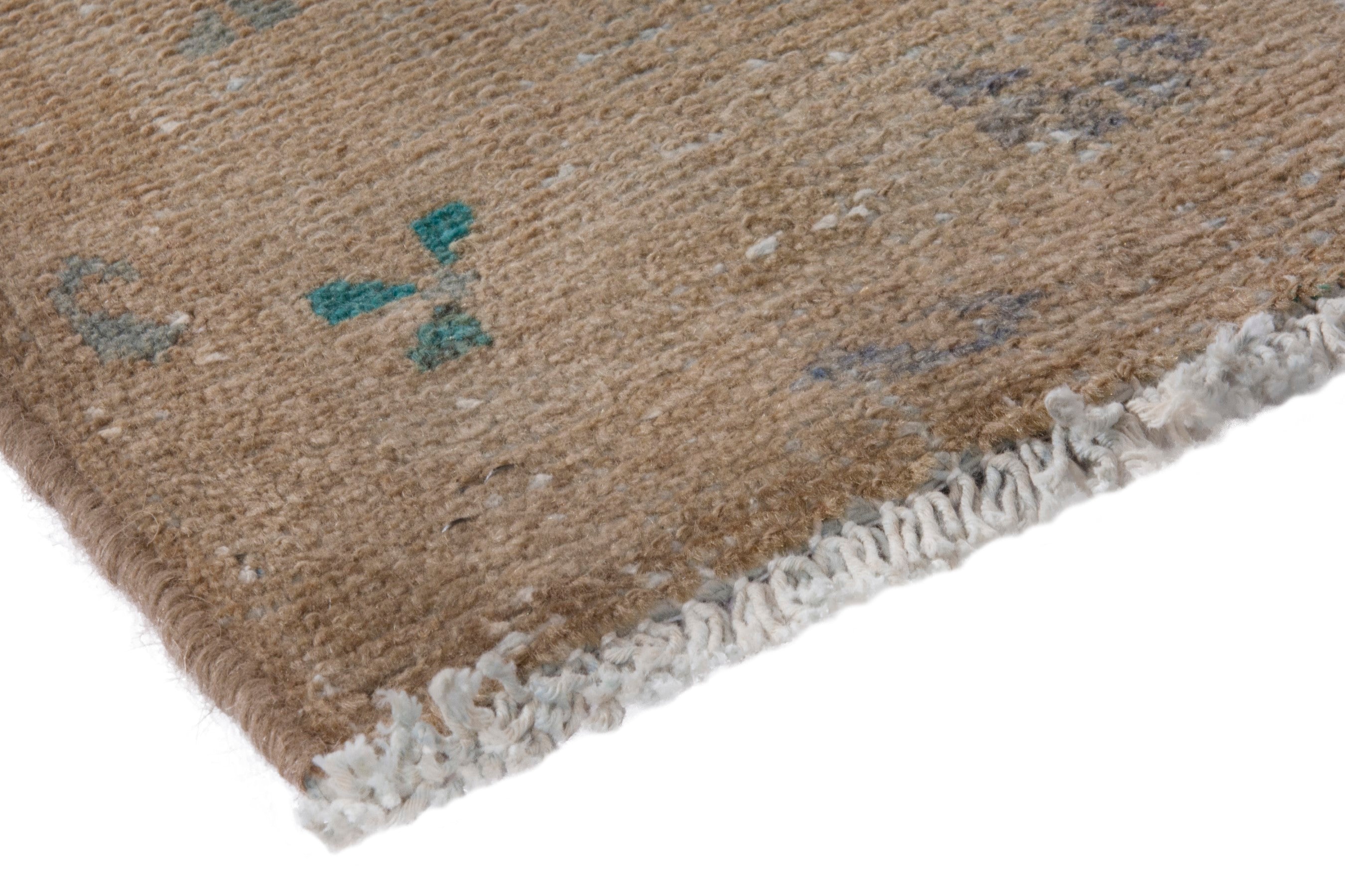 Persian Malayer runner rug in terracotta and tan, view 4 of 24