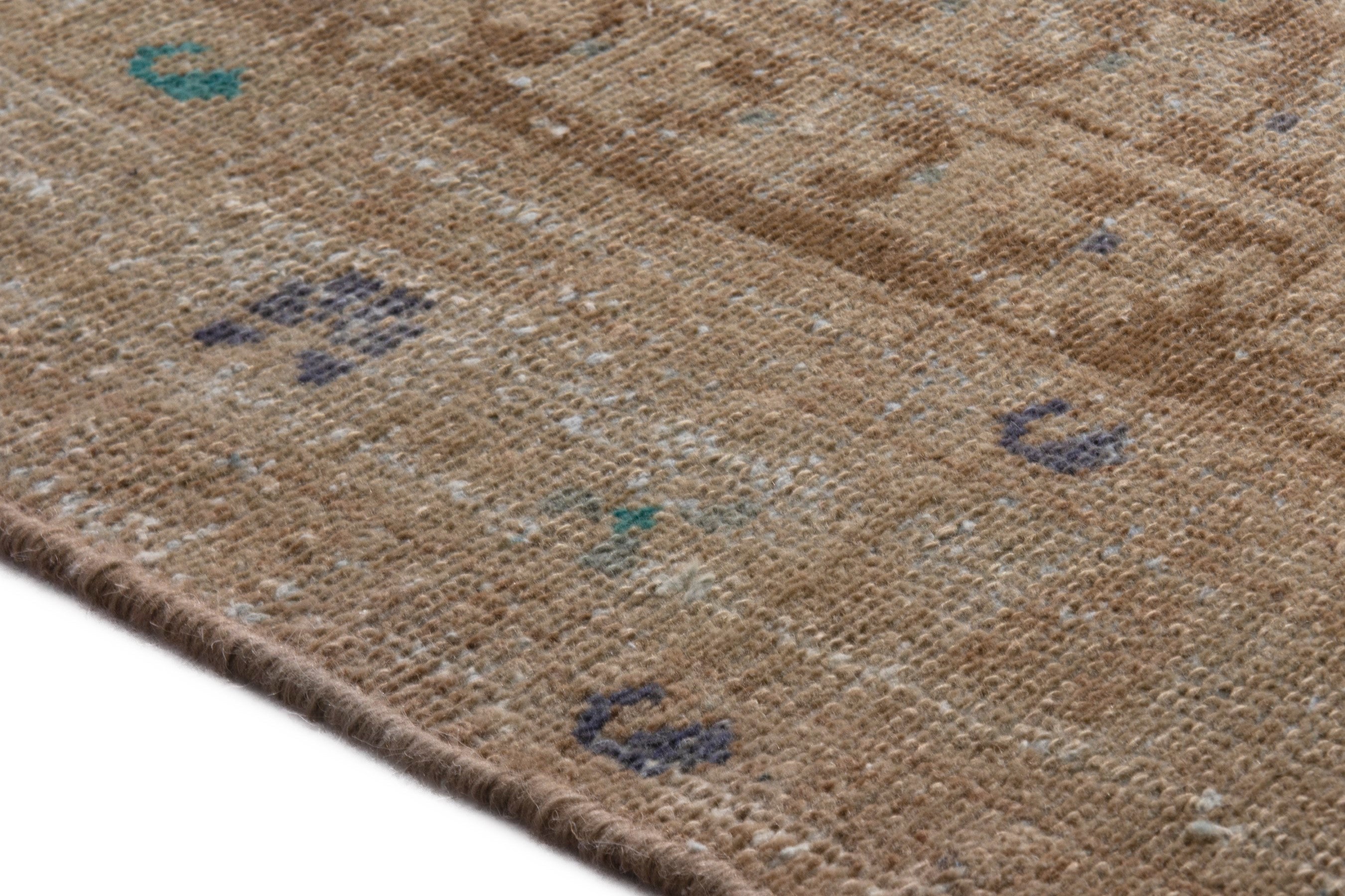 Persian Malayer runner rug in terracotta and tan, view 8 of 24
