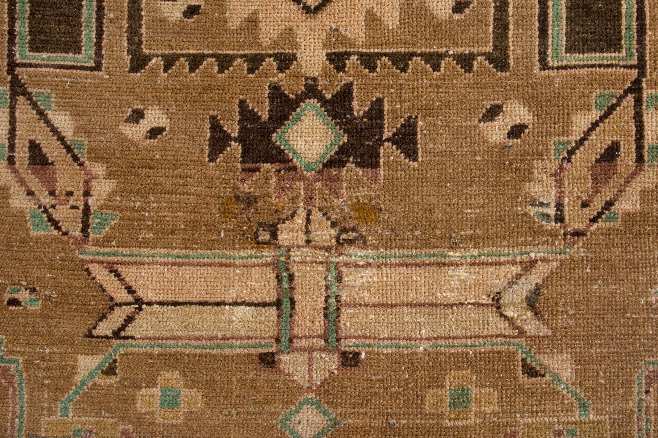 Persian Borujerd area rug in tan and beige, view 12 of 18