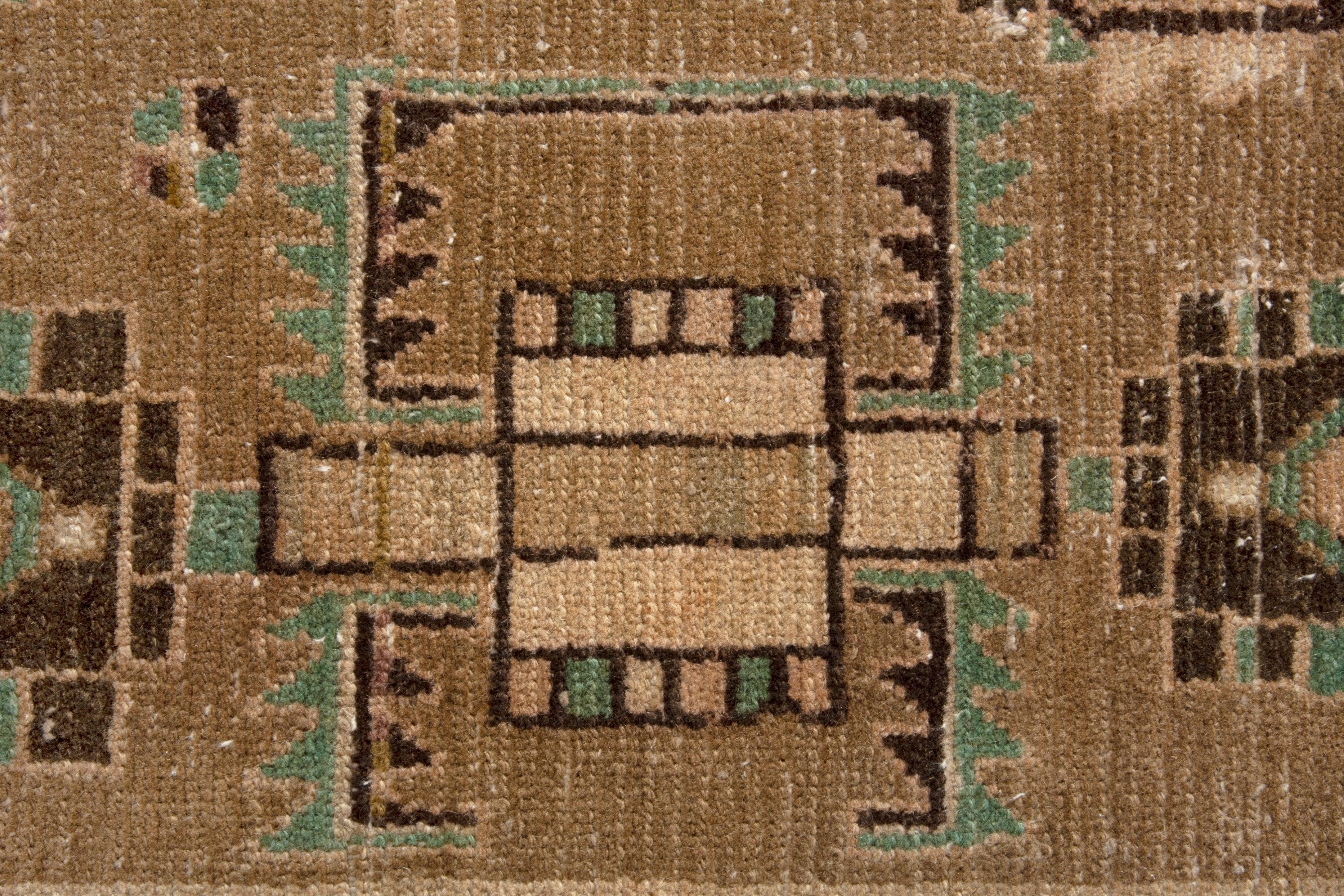 Persian Borujerd area rug in tan and beige, view 14 of 18