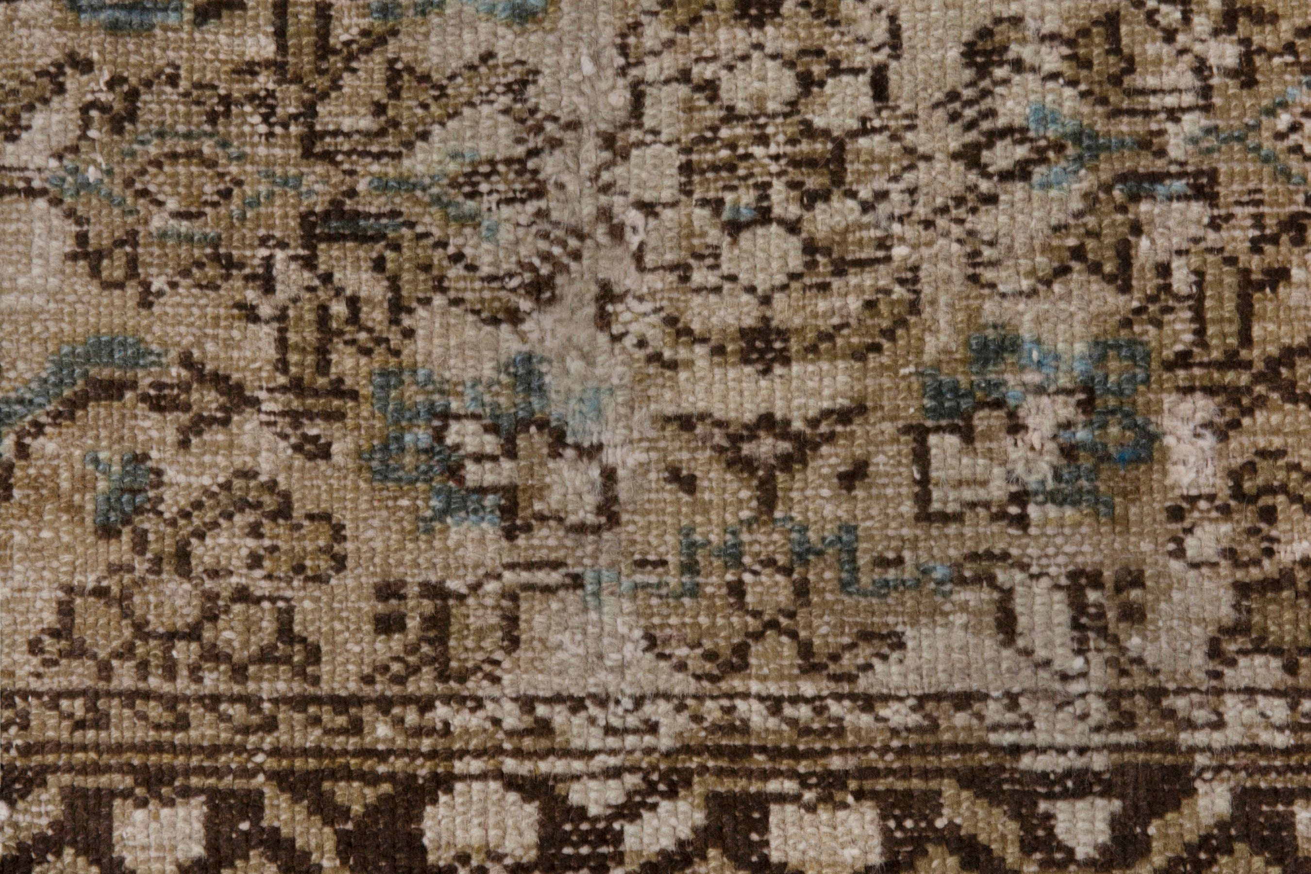 Persian Malayer area rug in taupe and greige, view 14 of 20
