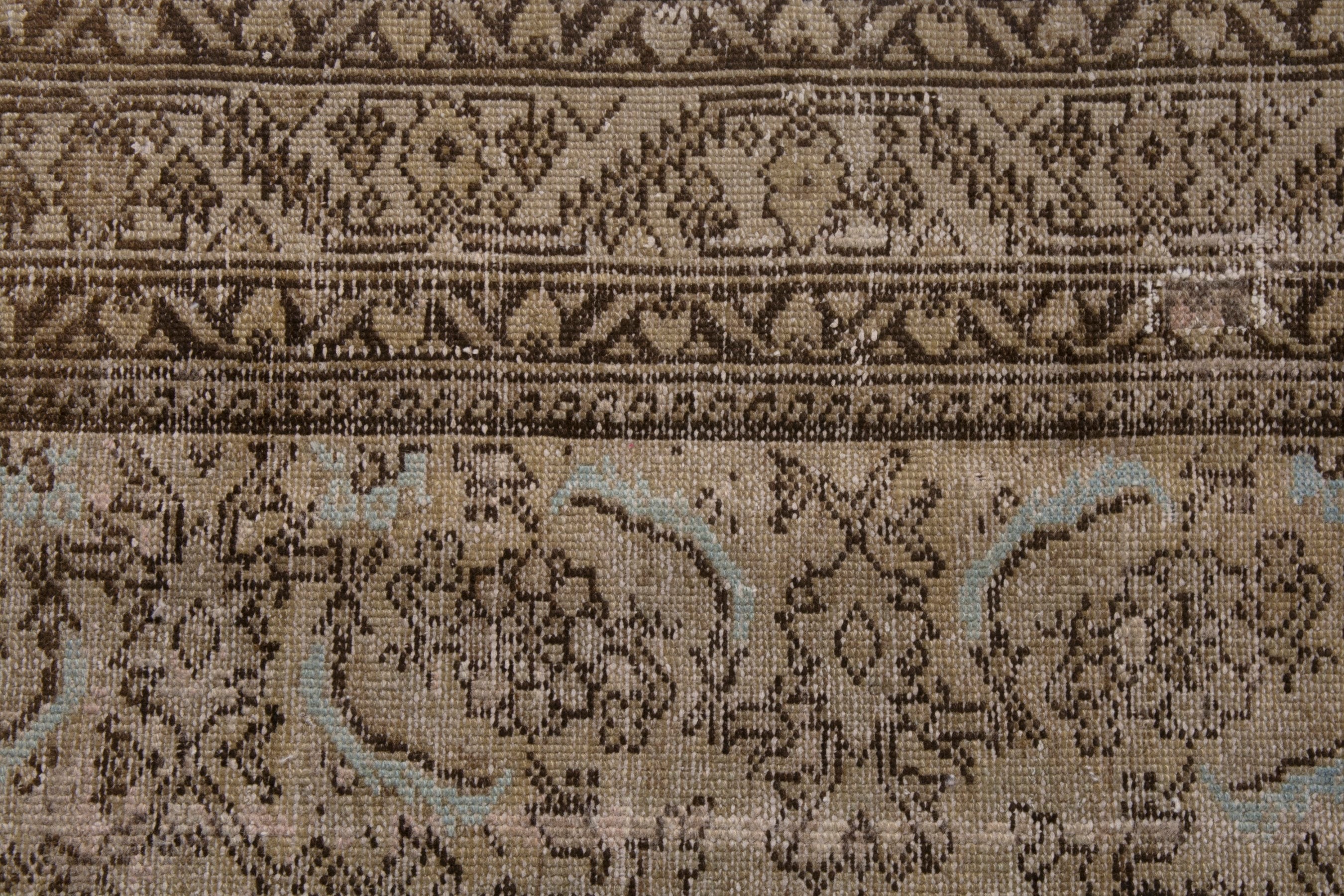 Persian Malayer area rug in taupe and greige, view 12 of 20