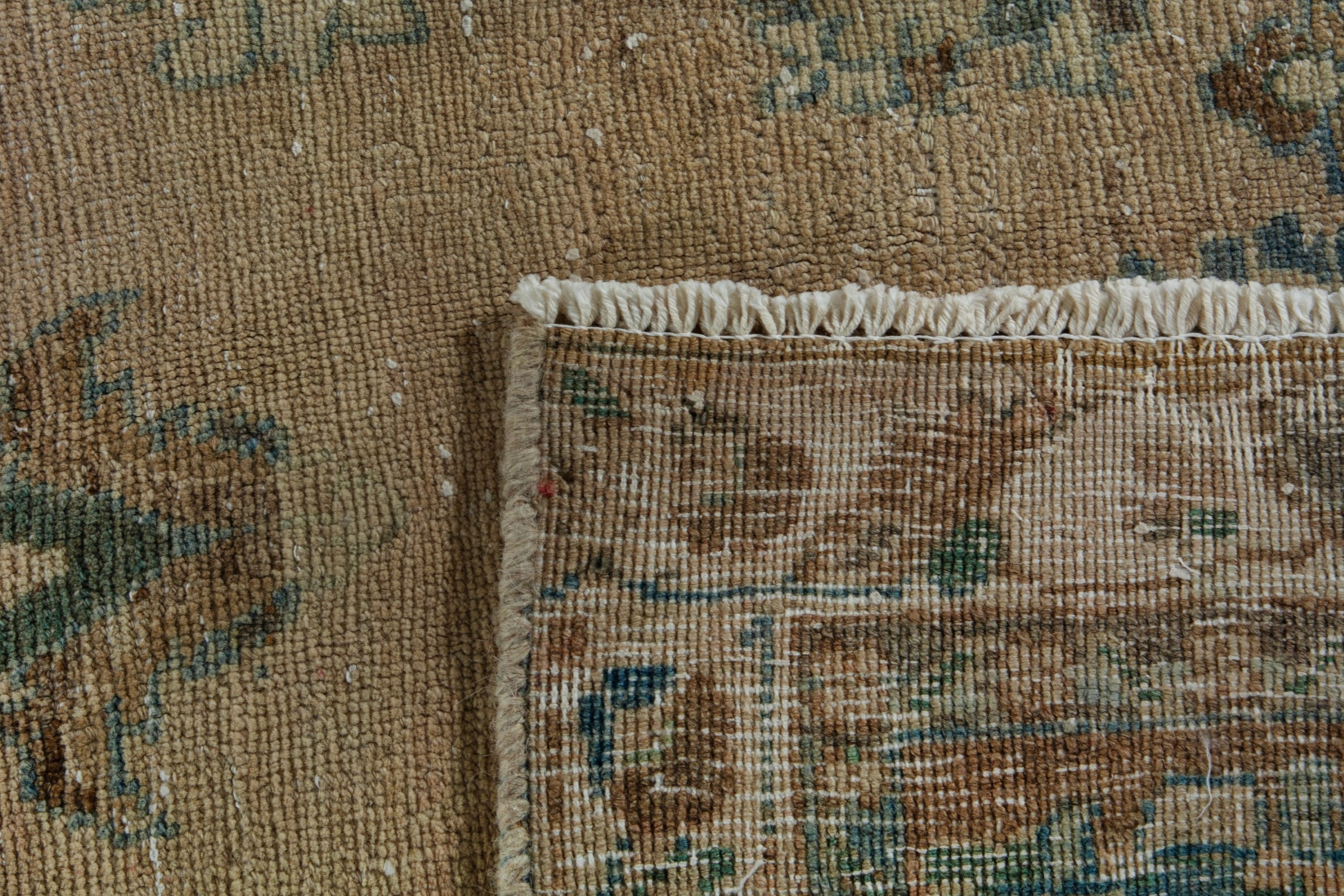 Persian Mahal runner rug in beige and sage, view 20 of 20