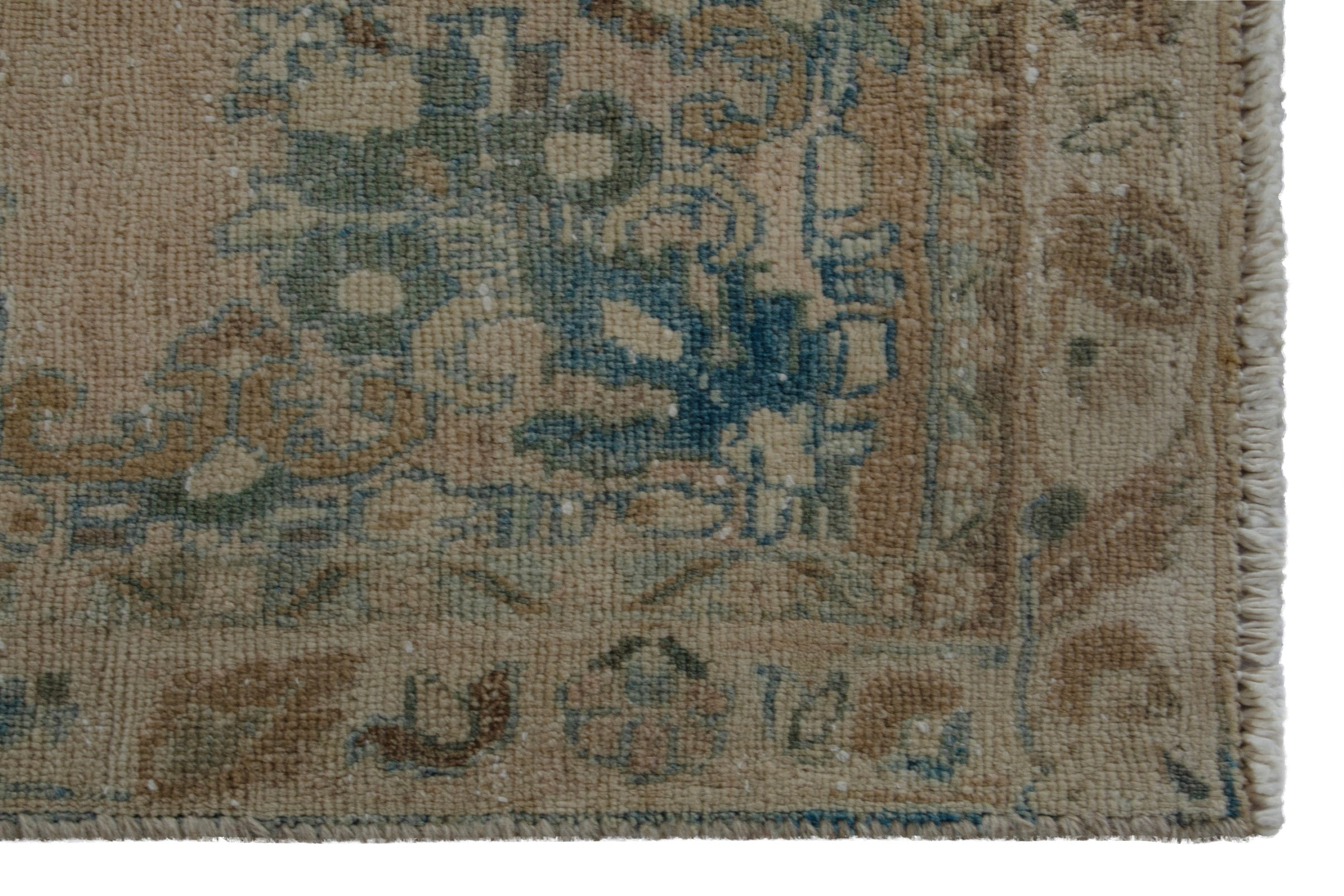 Persian Mahal runner rug in beige and sage, view 5 of 20