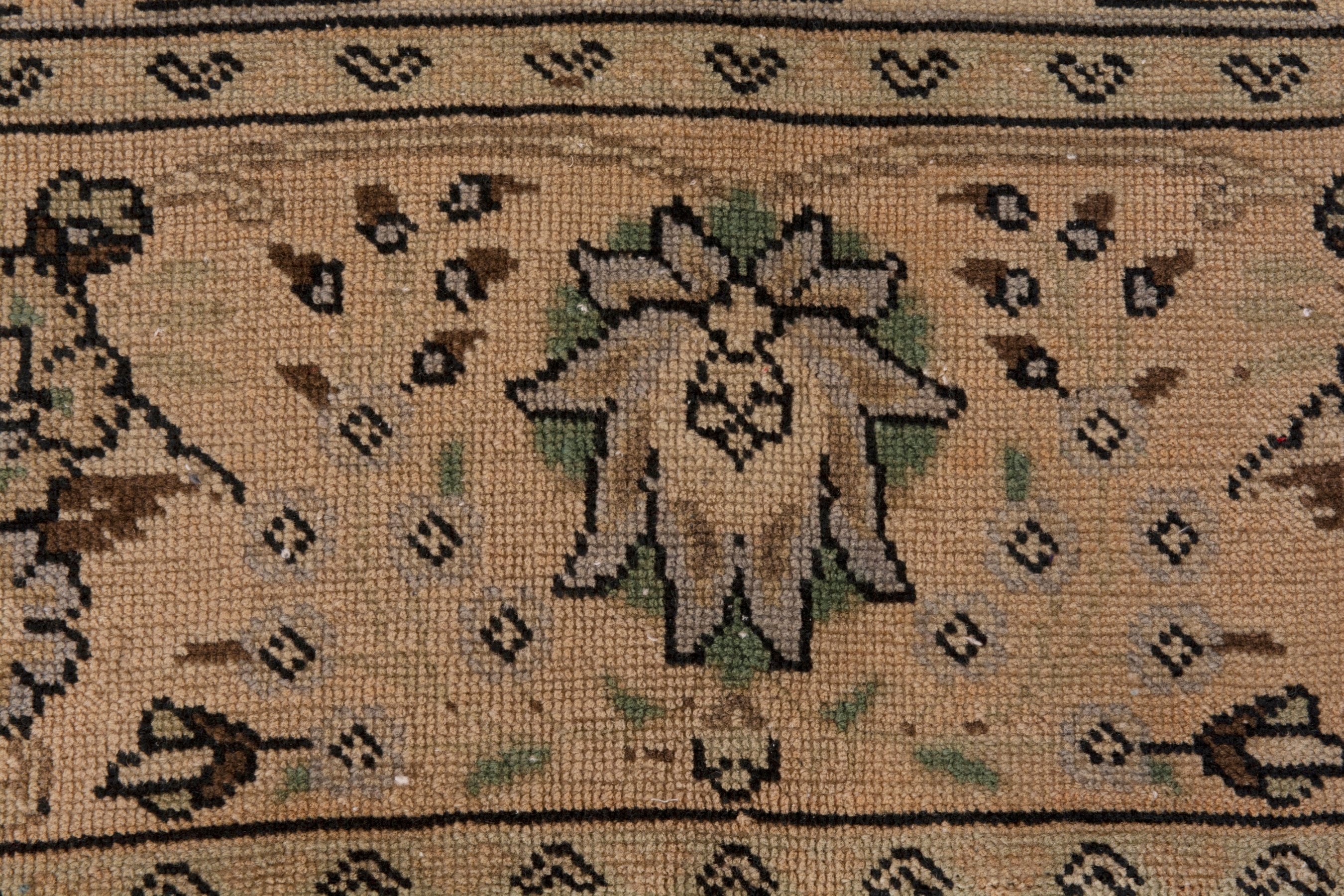 Persian Tabriz oversized rug in taupe and tan, view 12 of 20