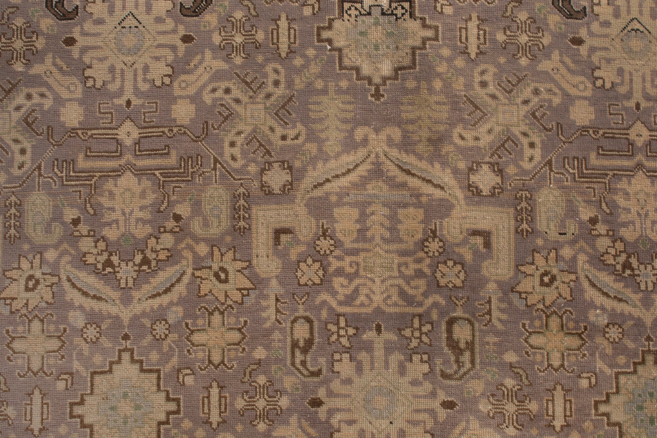 Persian Tabriz oversized rug in taupe and tan, view 16 of 20
