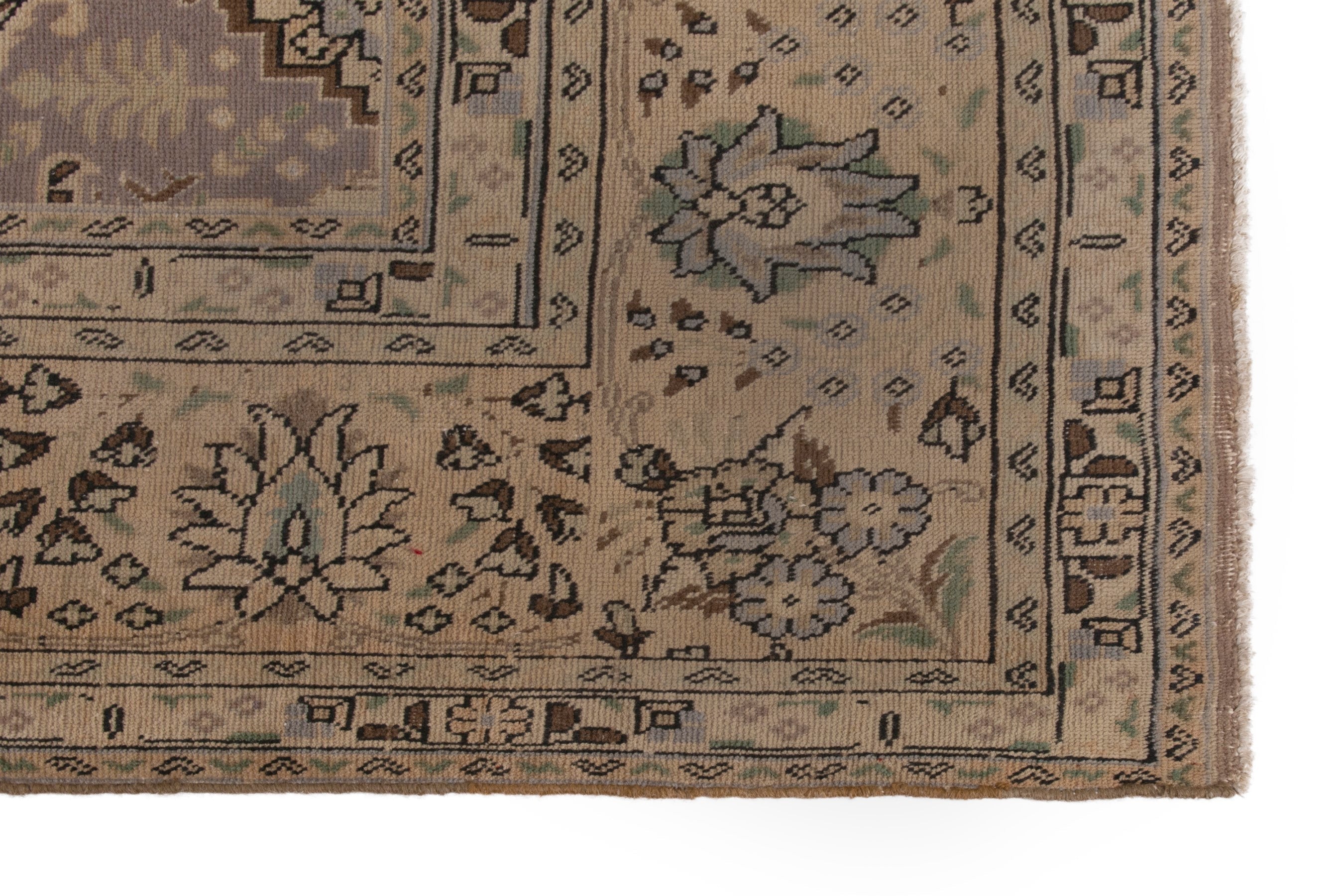 Persian Tabriz oversized rug in taupe and tan, view 5 of 20