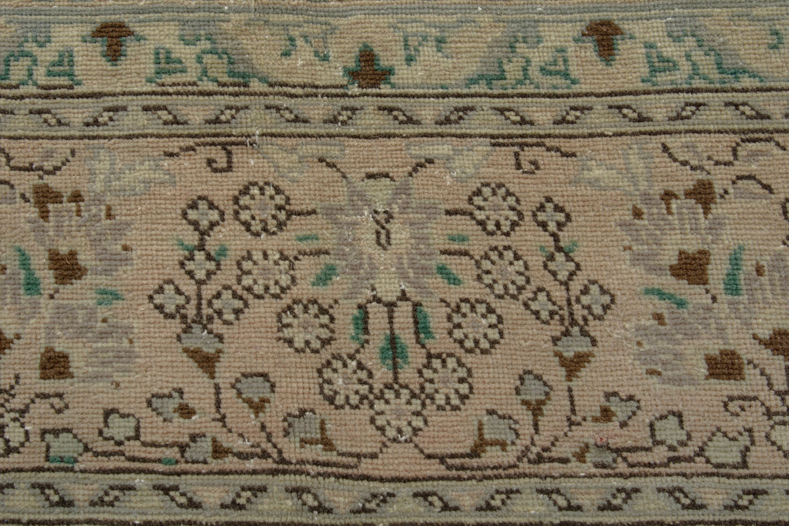 Persian Tabriz oversized rug in sage and taupe, view 11 of 20
