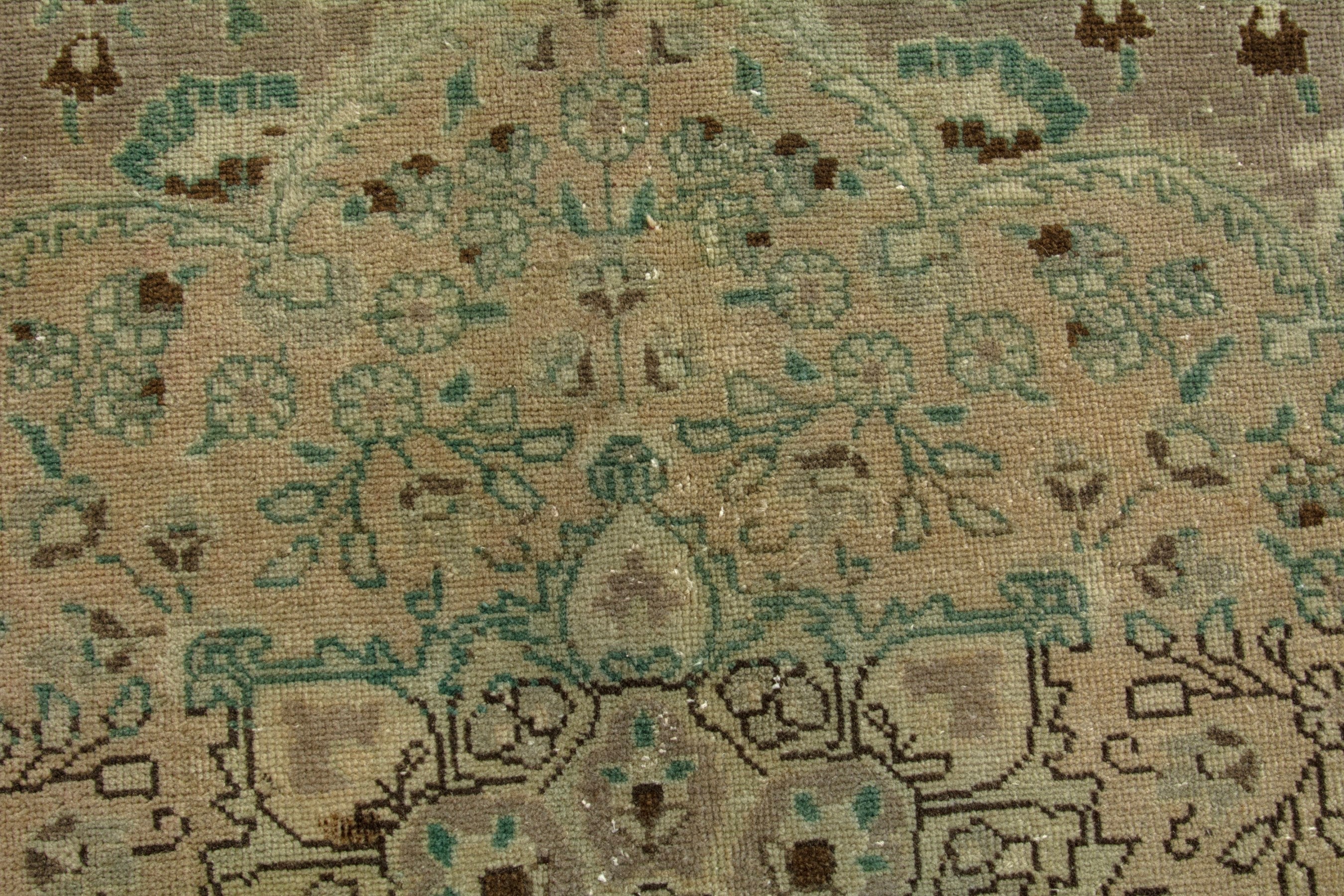 Persian Tabriz oversized rug in sage and taupe, view 15 of 20