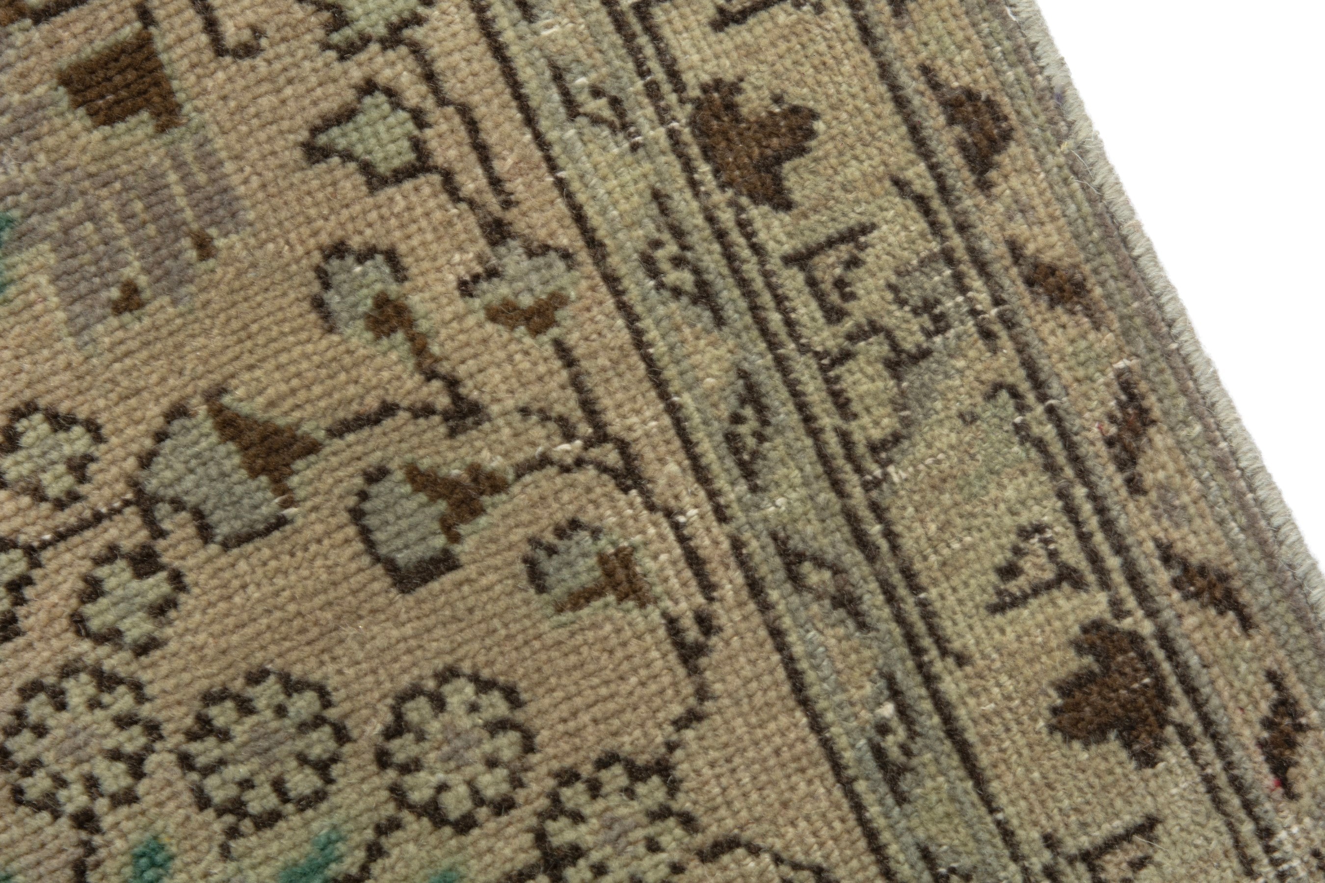 Persian Tabriz oversized rug in sage and taupe, view 7 of 20
