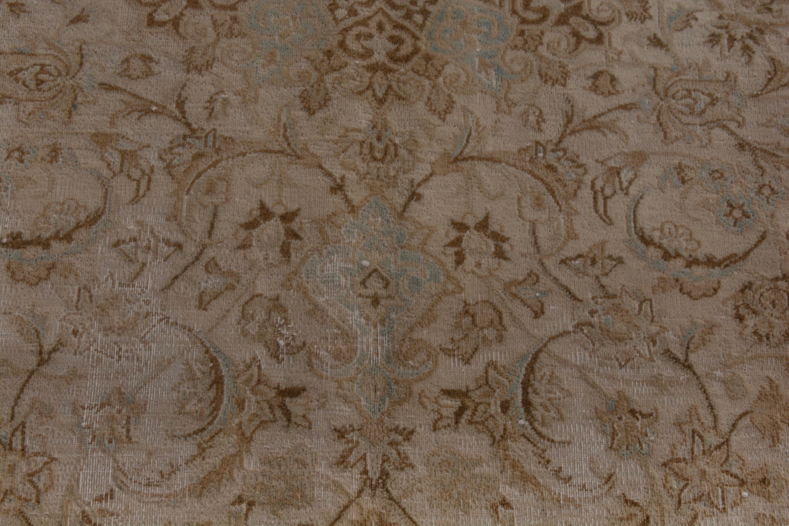 Persian Nain area rug in taupe and greige, view 15 of 26