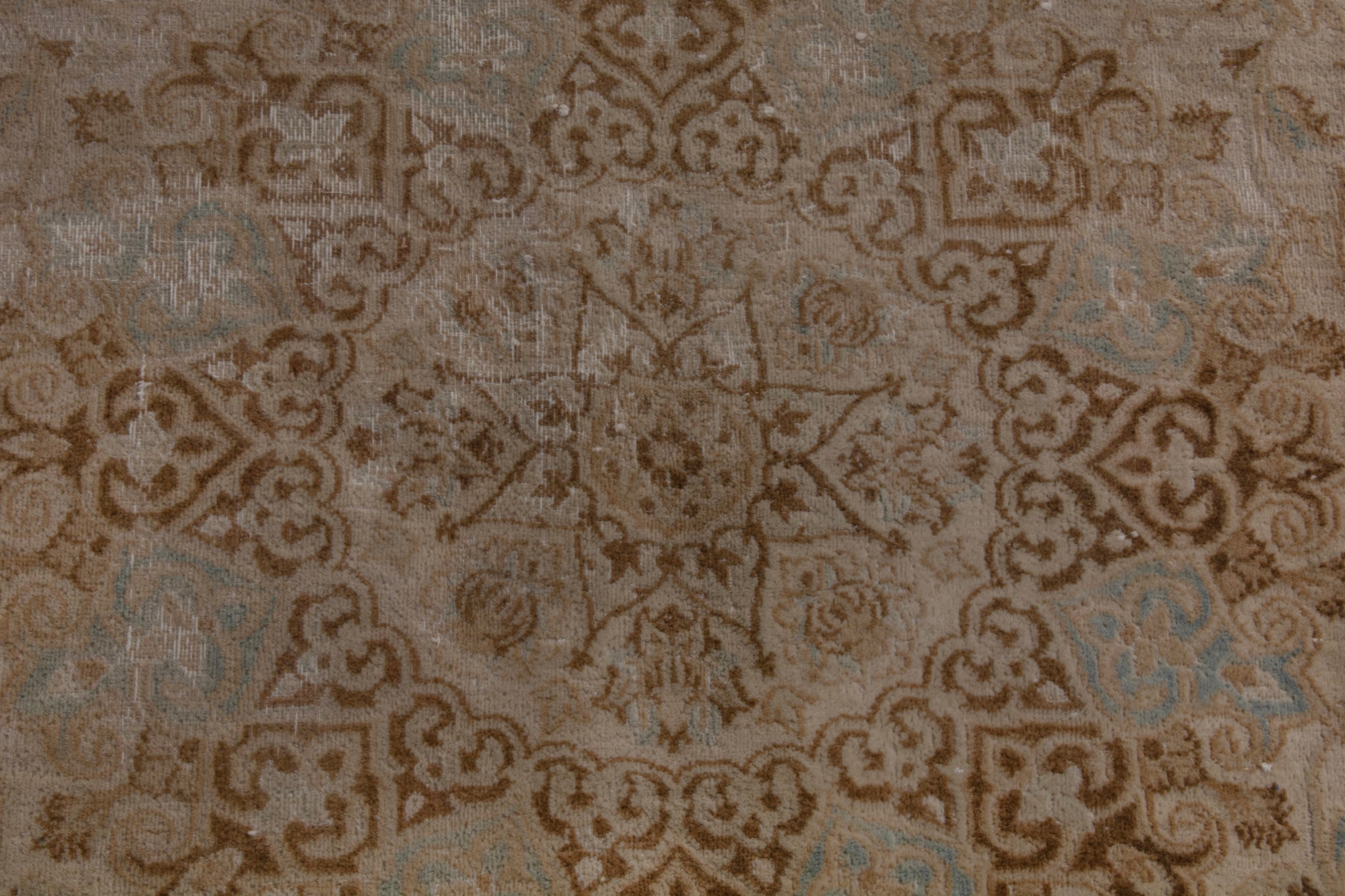 Persian Nain area rug in taupe and greige, view 16 of 26