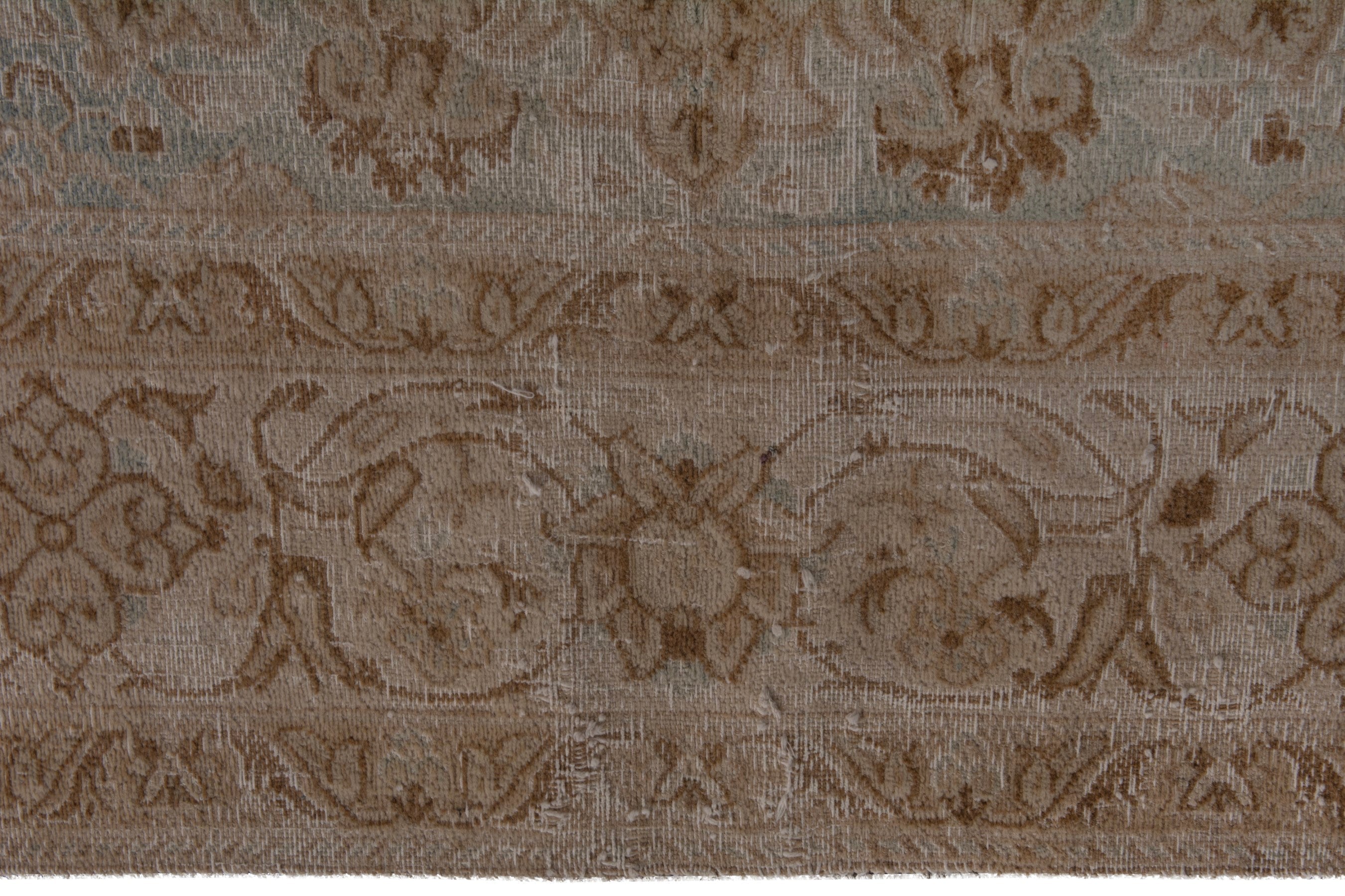 Persian Nain area rug in taupe and greige, view 12 of 26