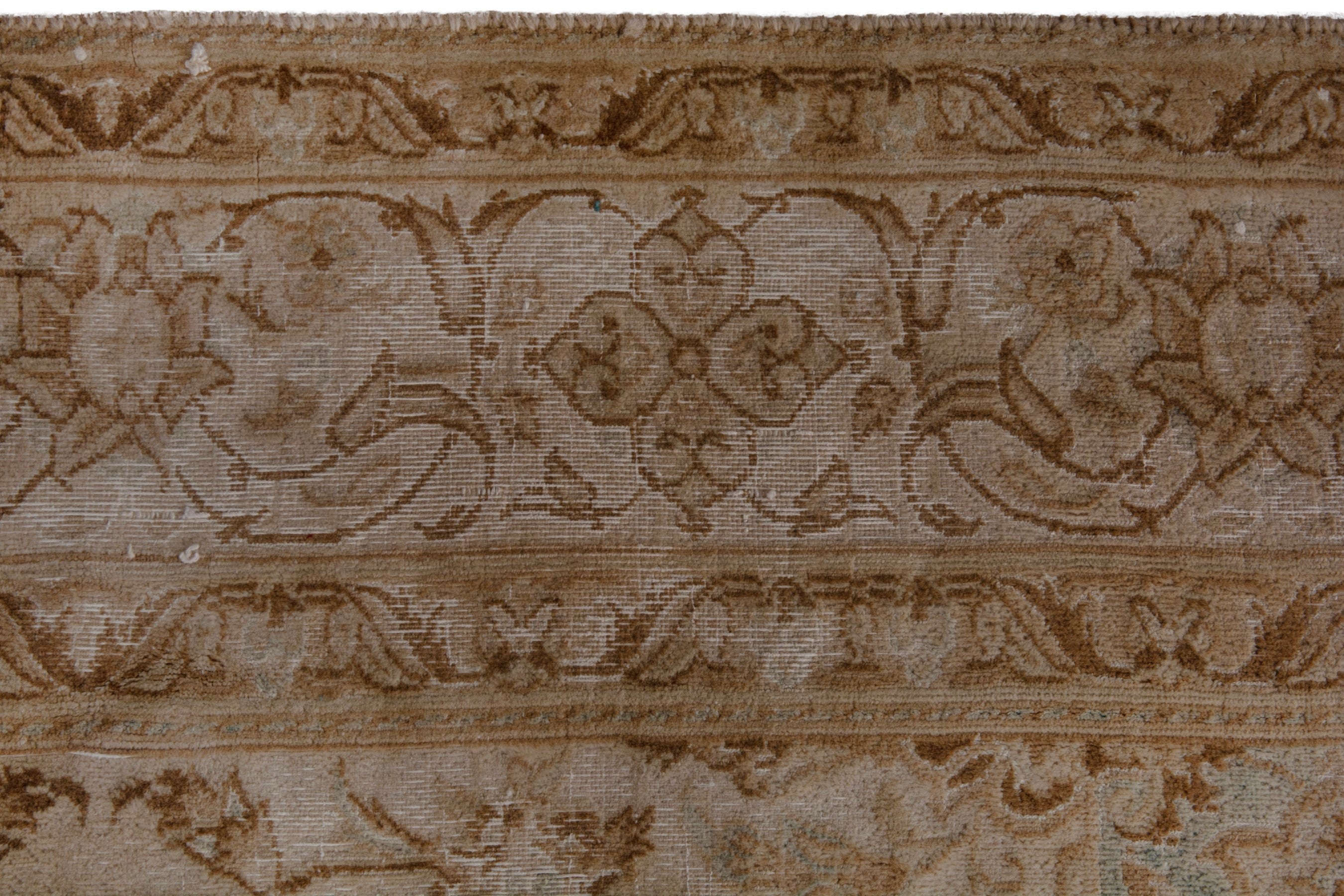 Persian Nain area rug in taupe and greige, view 14 of 26