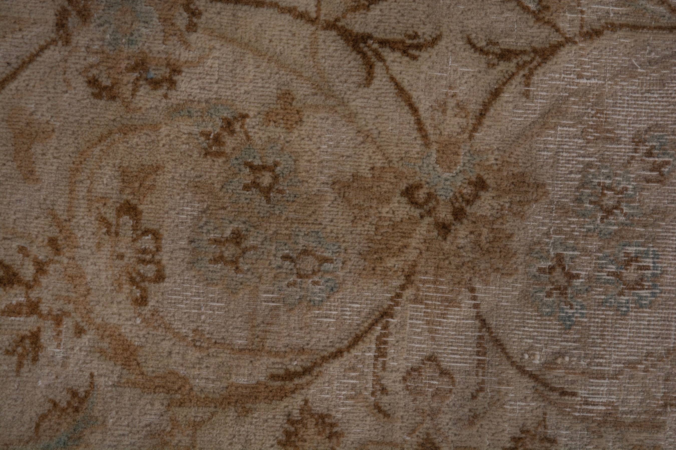 Persian Nain area rug in taupe and greige, view 19 of 26
