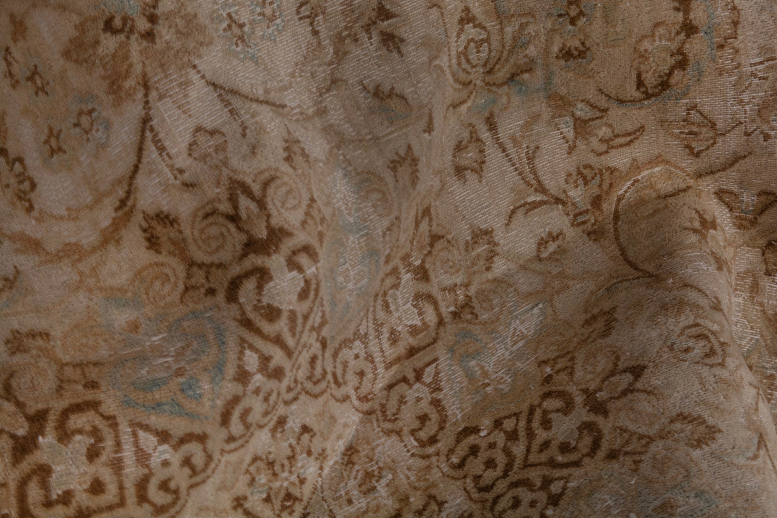 Persian Nain area rug in taupe and greige, view 20 of 26