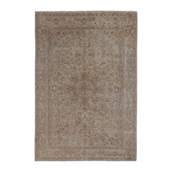 Persian Nain area rug in taupe and greige, 6'5" x 9'5"