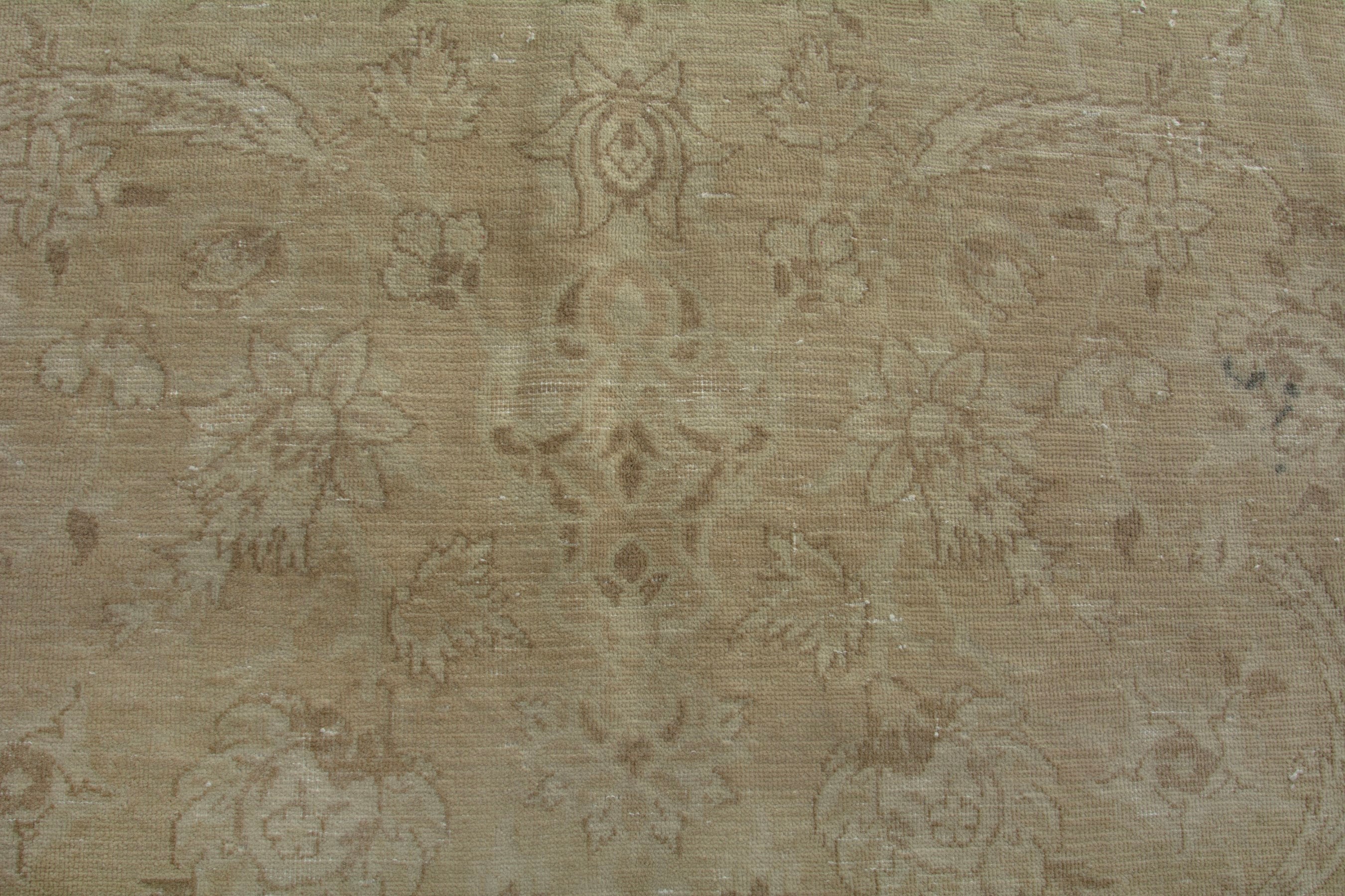 Persian Kashan oversized rug in taupe and greige, view 13 of 20
