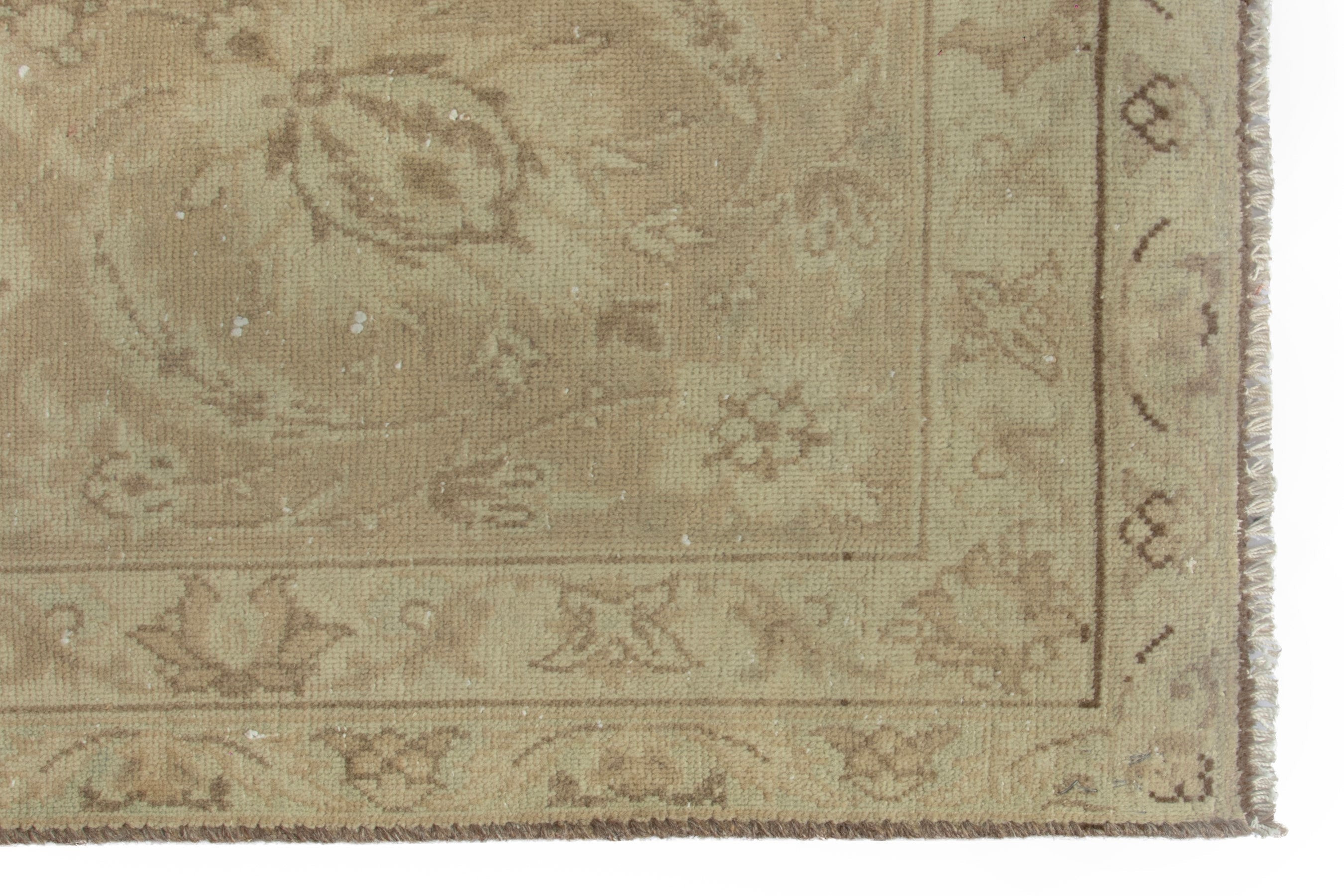 Persian Kashan oversized rug in taupe and greige, view 5 of 20