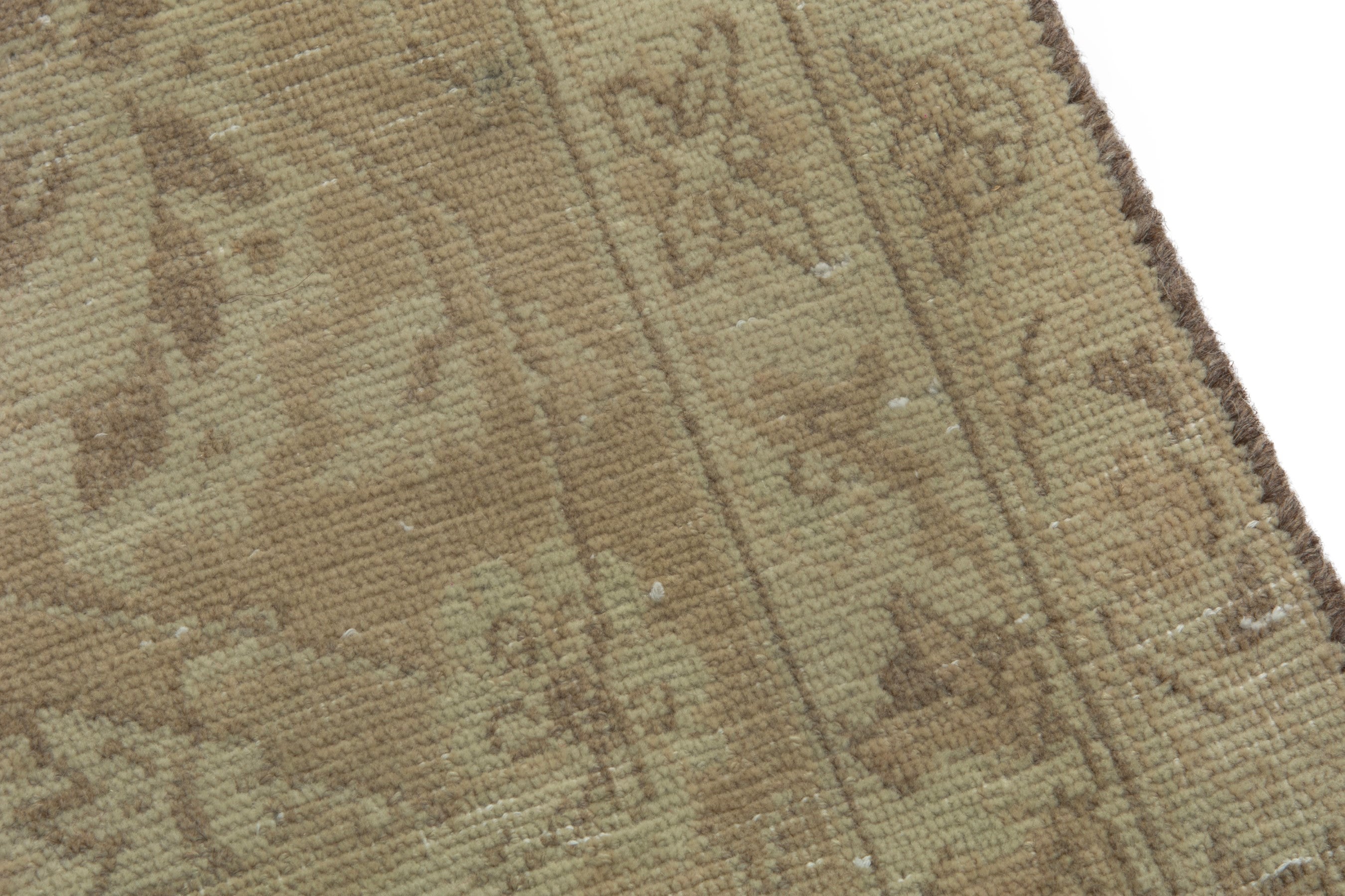 Persian Kashan oversized rug in taupe and greige, view 7 of 20