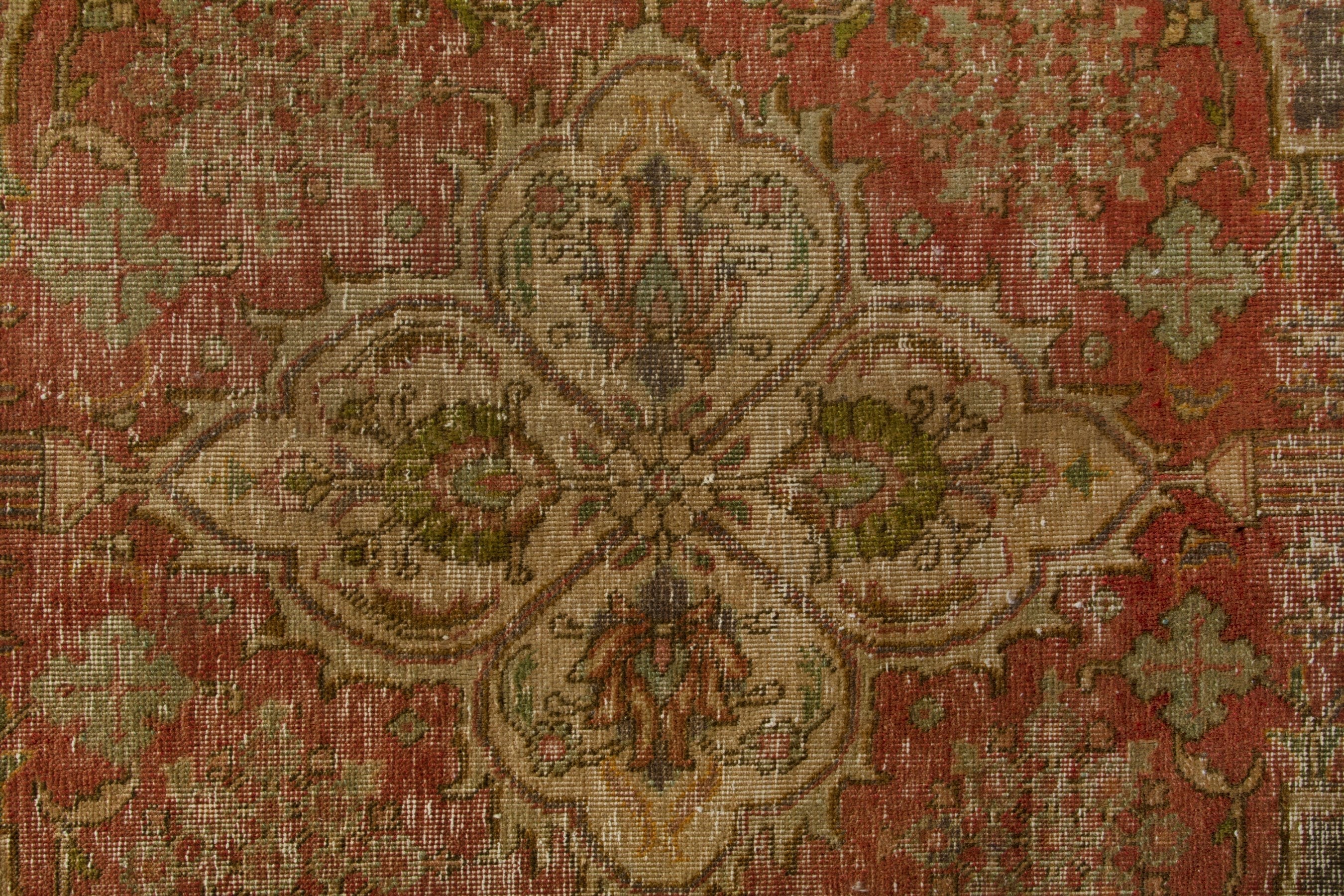 Persian Tabriz oversized rug in taupe and rust, view 16 of 21