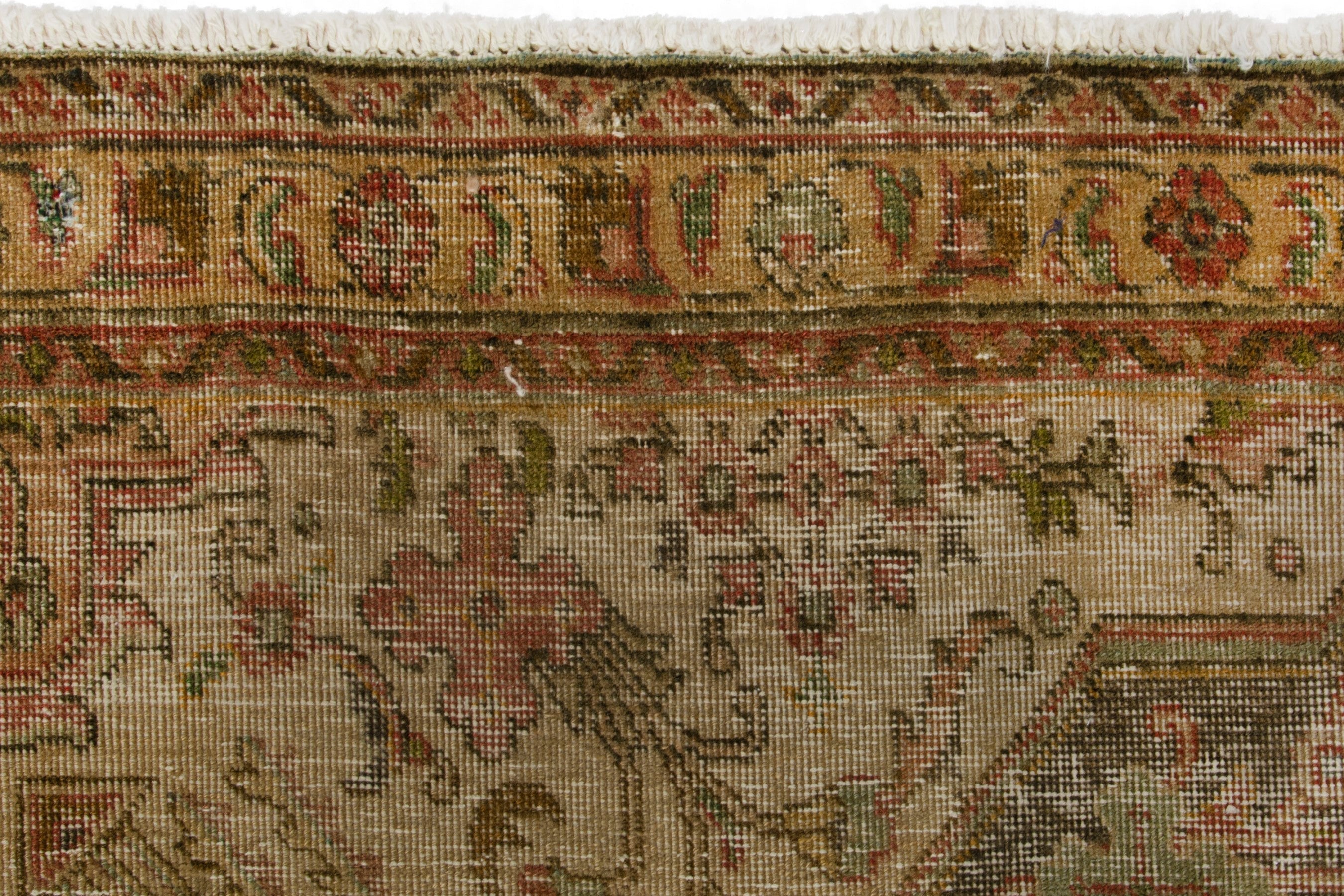Persian Tabriz oversized rug in taupe and rust, view 11 of 21