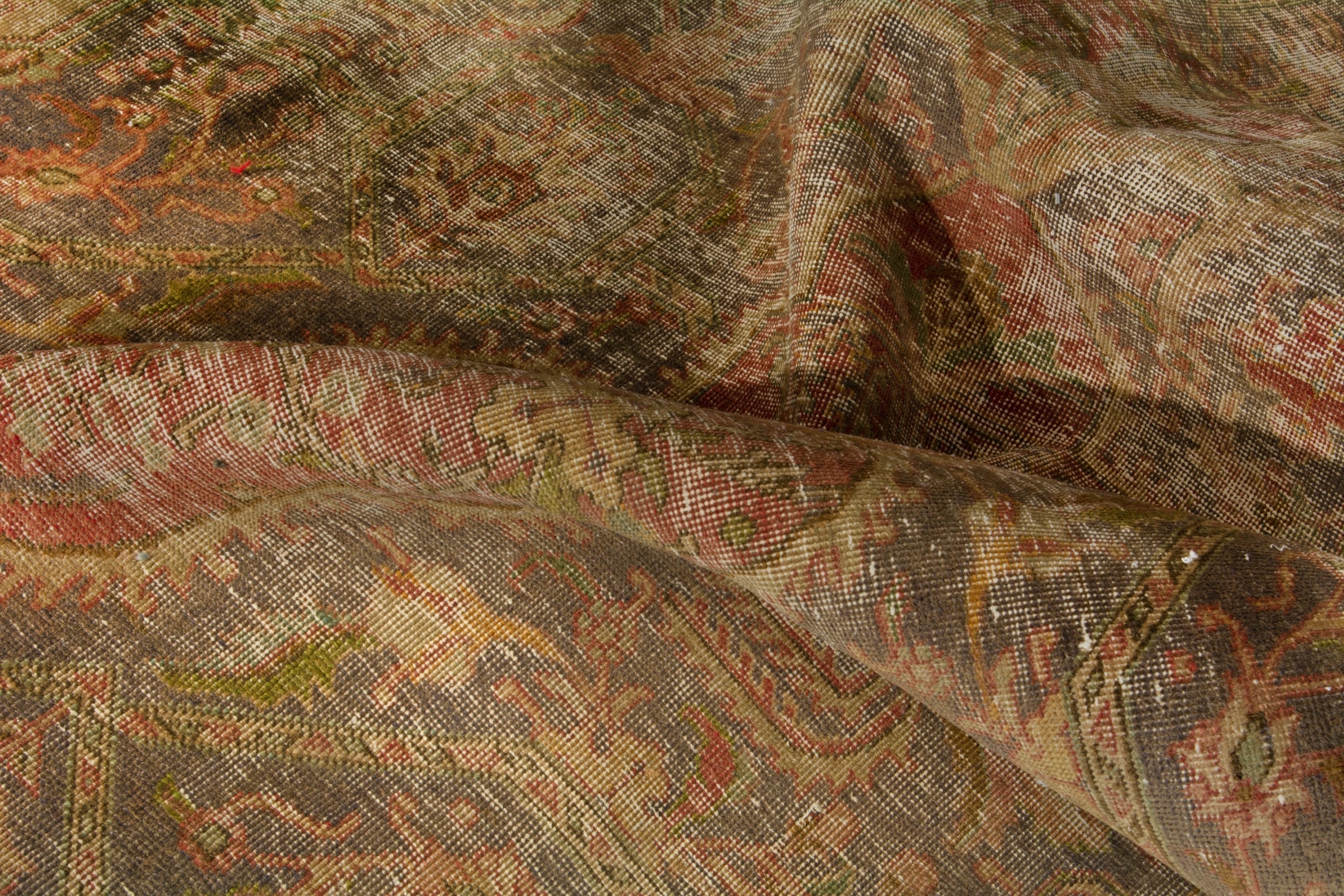 Persian Tabriz oversized rug in taupe and rust, view 18 of 21