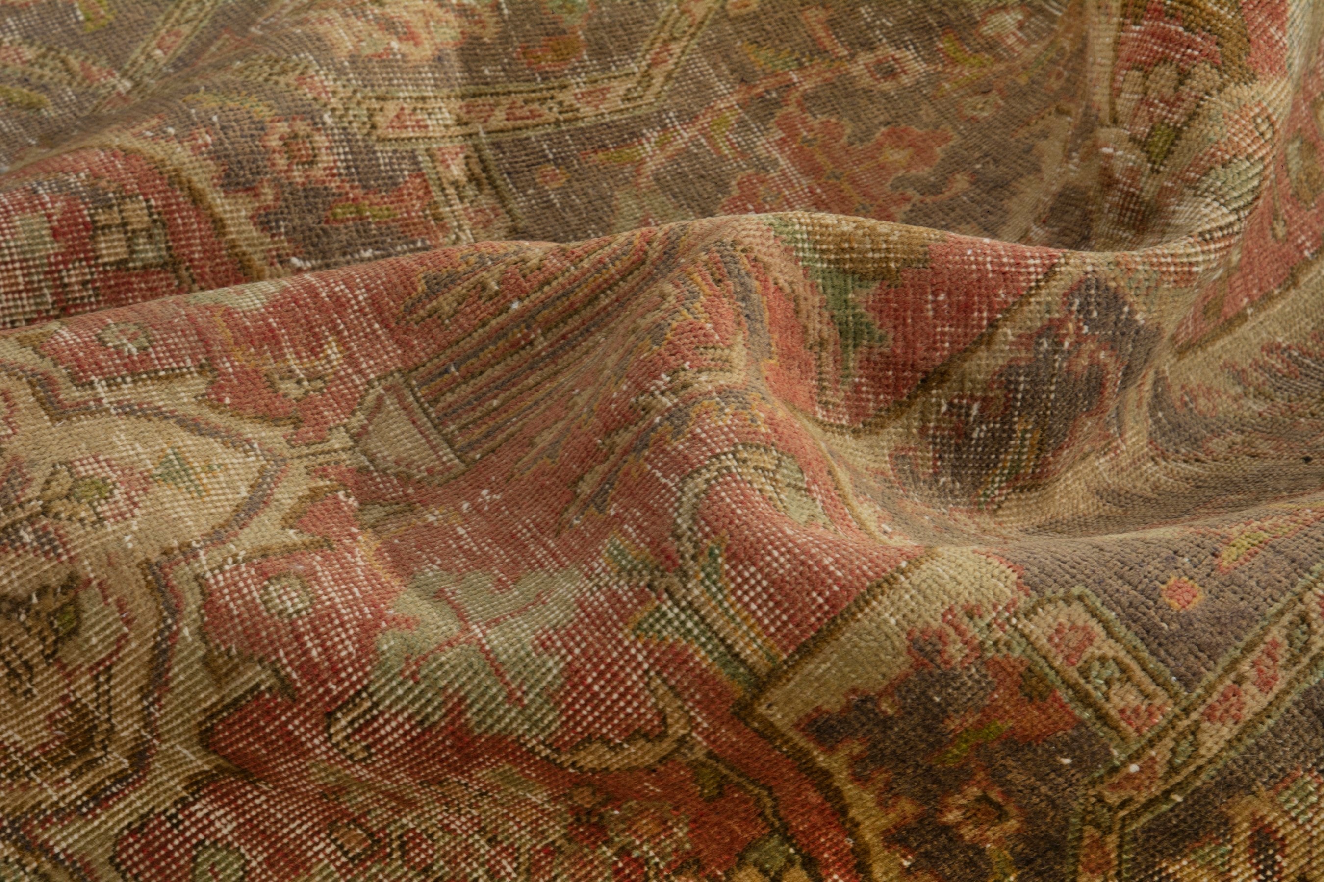 Persian Tabriz oversized rug in taupe and rust, view 20 of 21