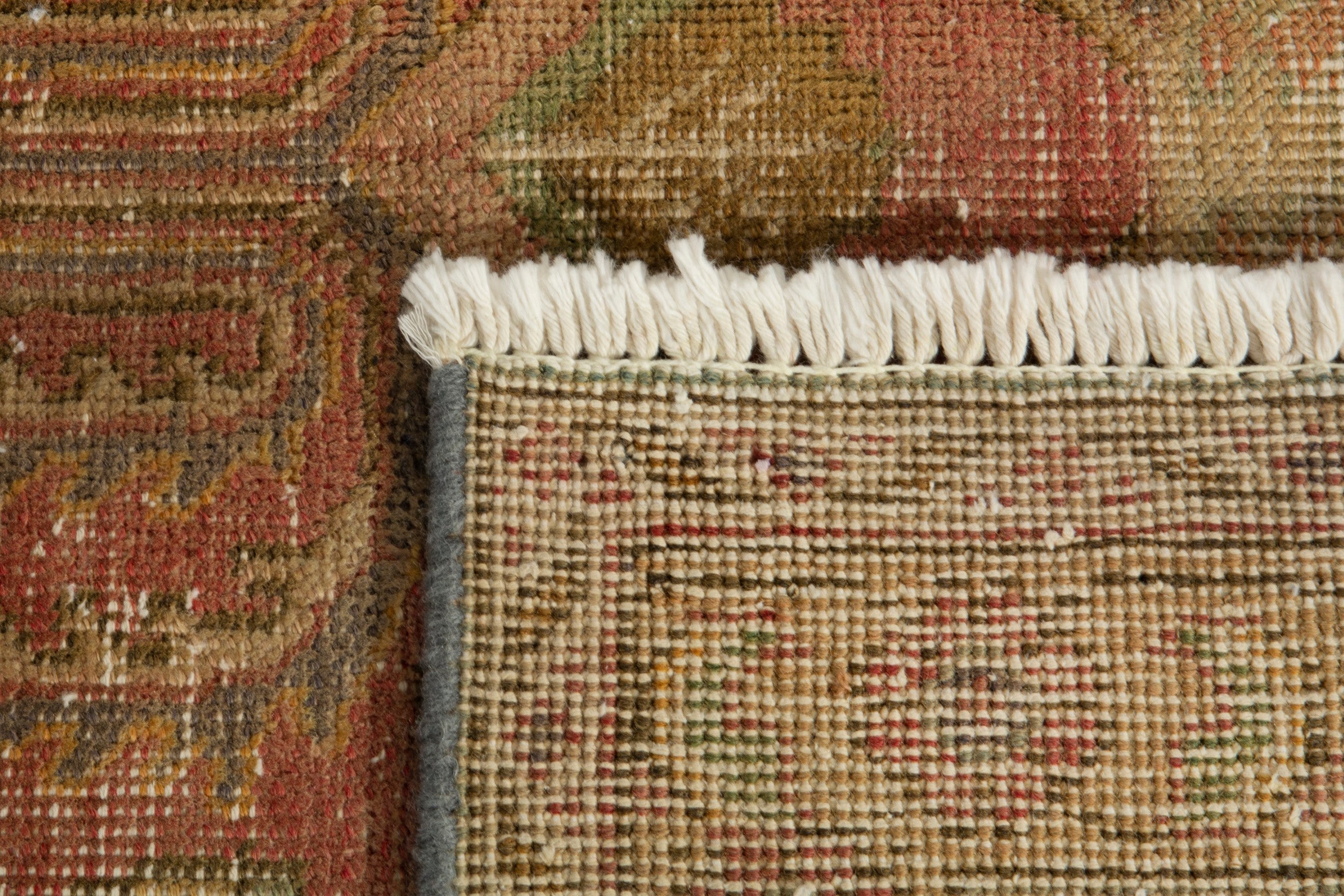 Persian Tabriz oversized rug in taupe and rust, view 21 of 21