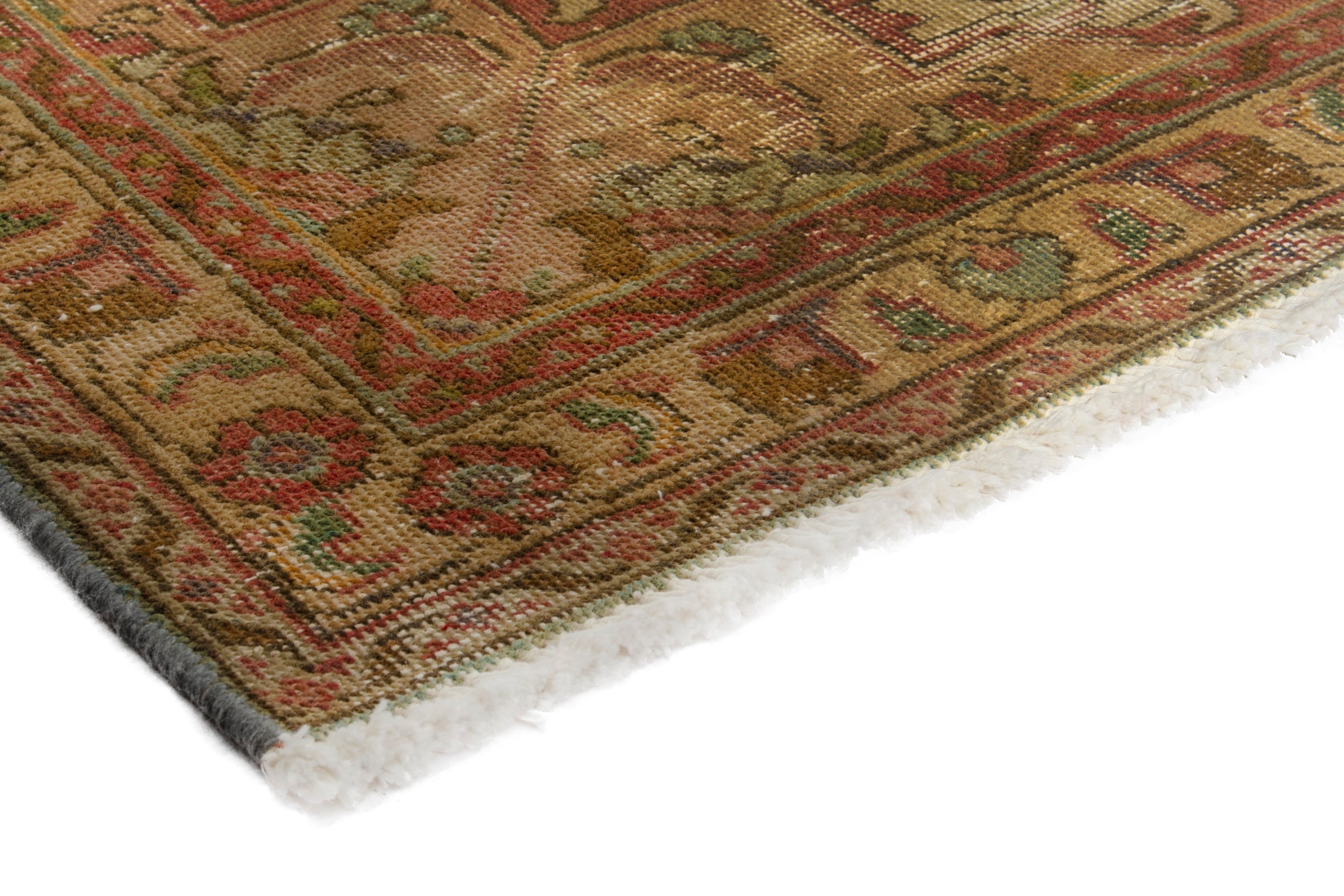 Persian Tabriz oversized rug in taupe and rust, view 4 of 21