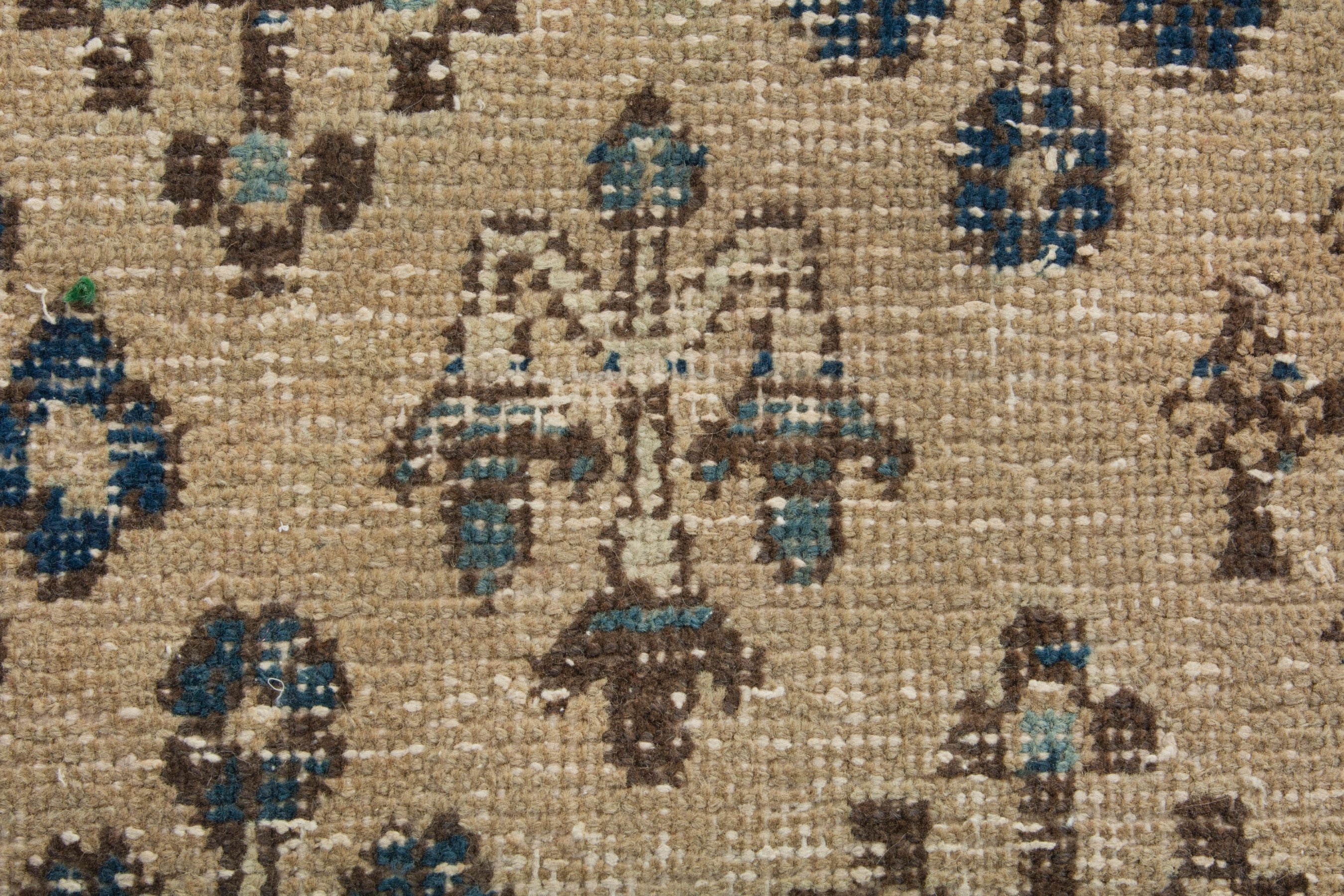 Persian Hamedan area rug in cream and navy, view 15 of 21
