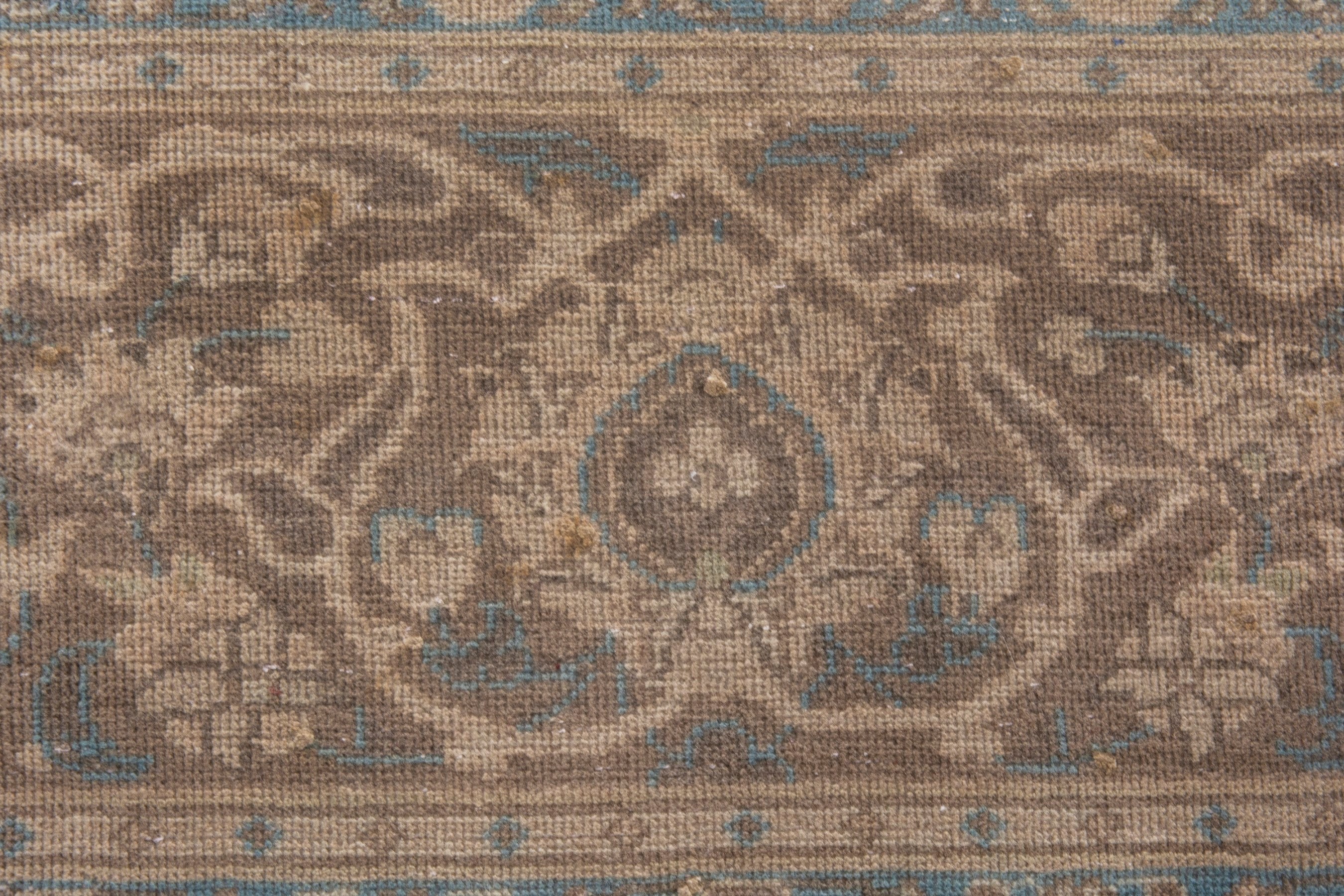 Persian Kashan oversized rug in tan and greige, view 13 of 22