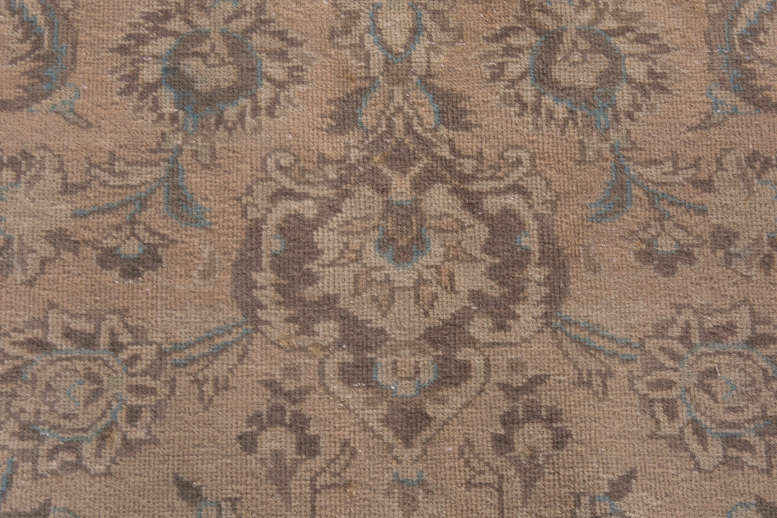 Persian Kashan oversized rug in tan and greige, view 16 of 22
