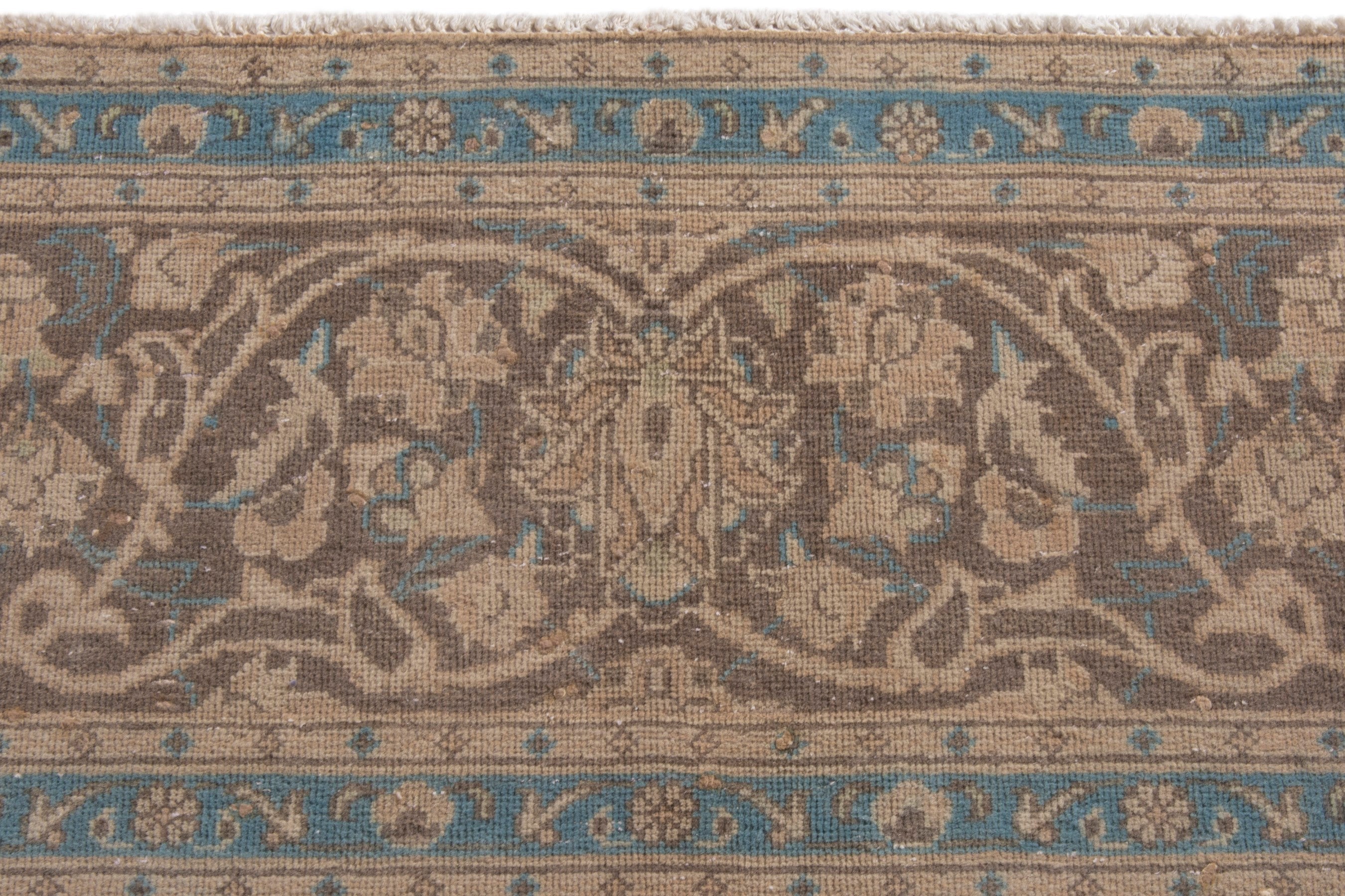 Persian Kashan oversized rug in tan and greige, view 15 of 22