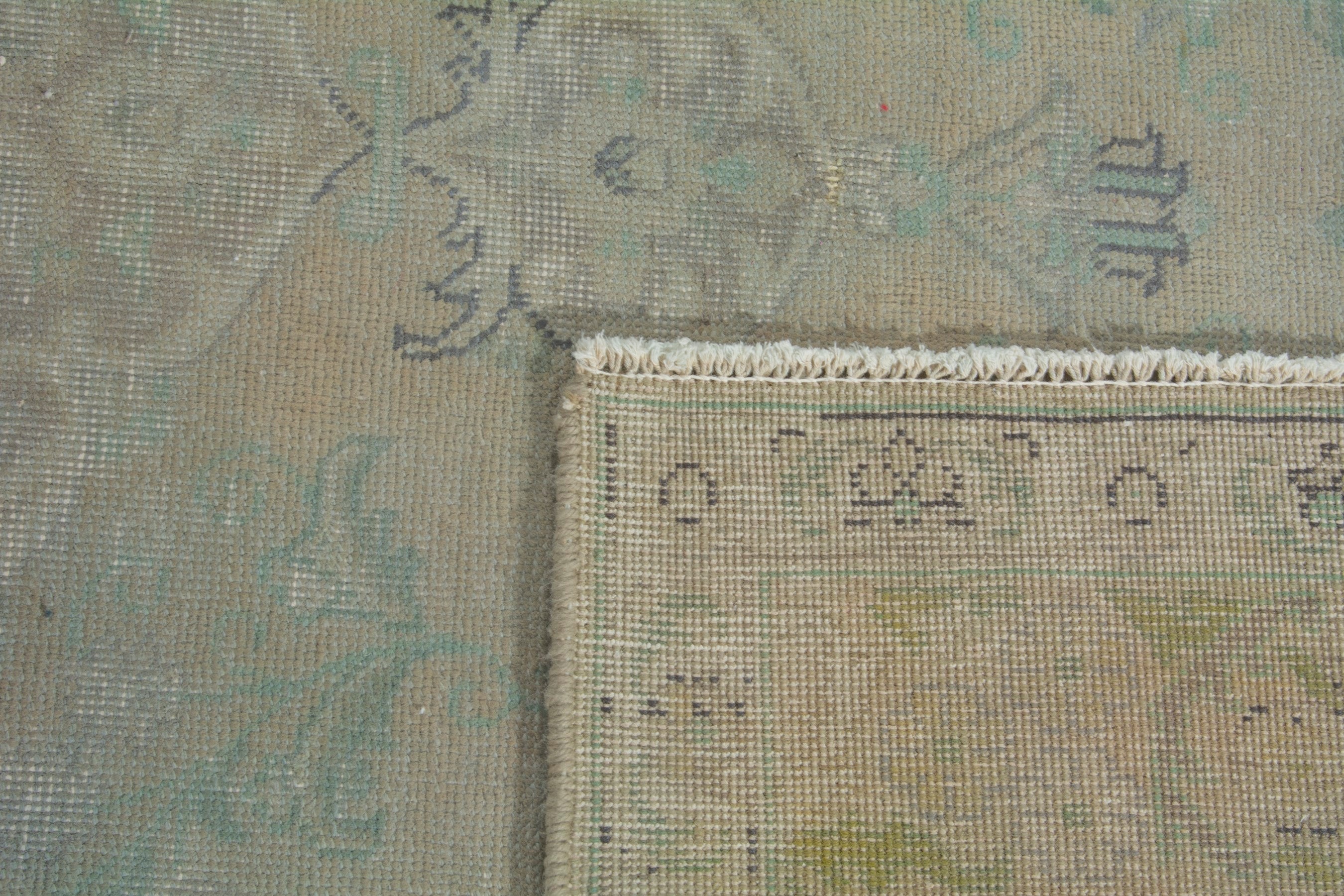 Persian Tabriz area rug in taupe and greige, view 19 of 19