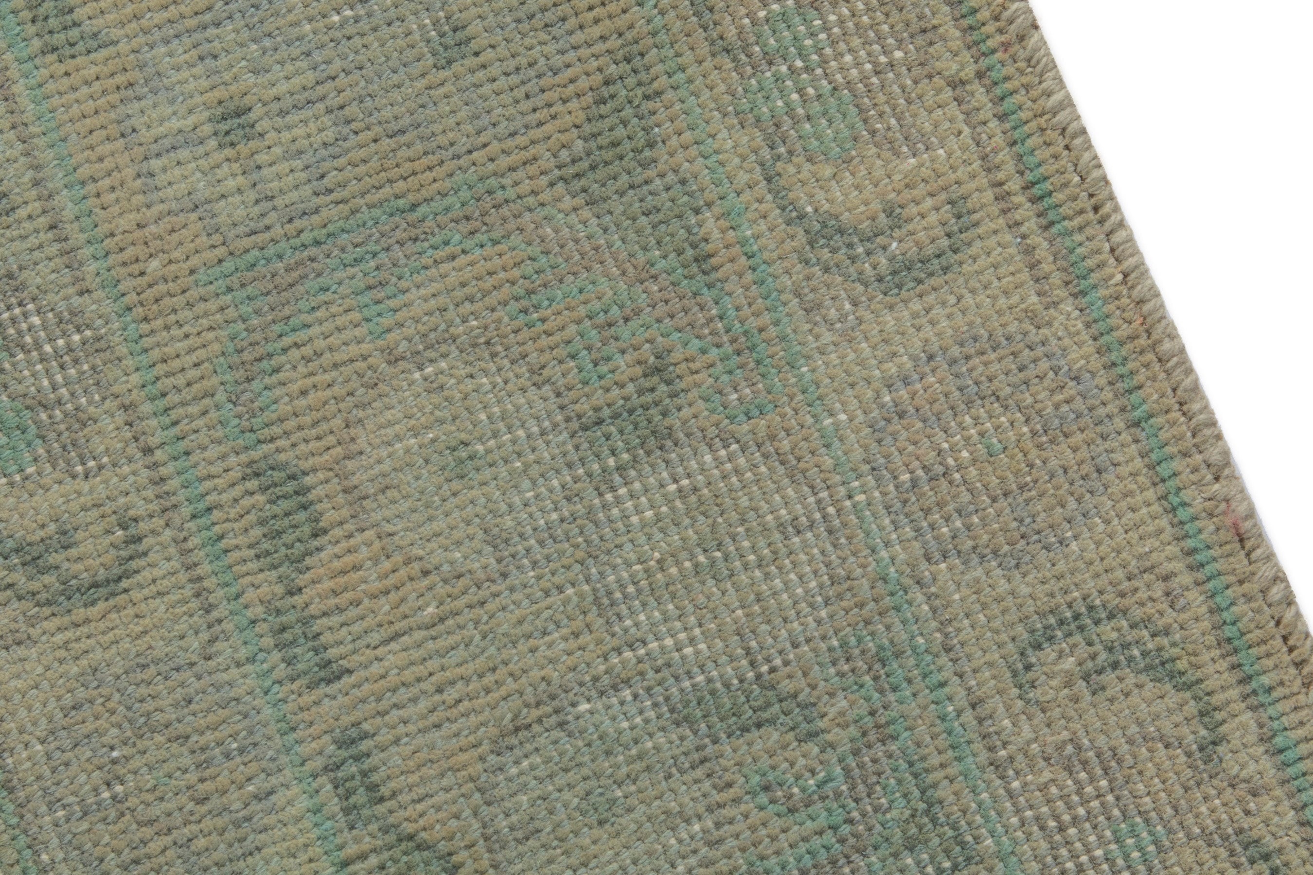 Persian Tabriz area rug in taupe and greige, view 7 of 19