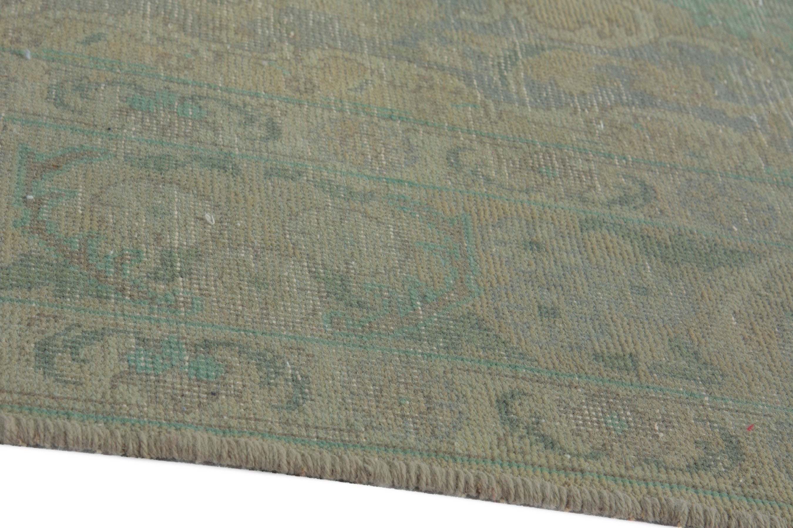 Persian Tabriz area rug in taupe and greige, view 8 of 19