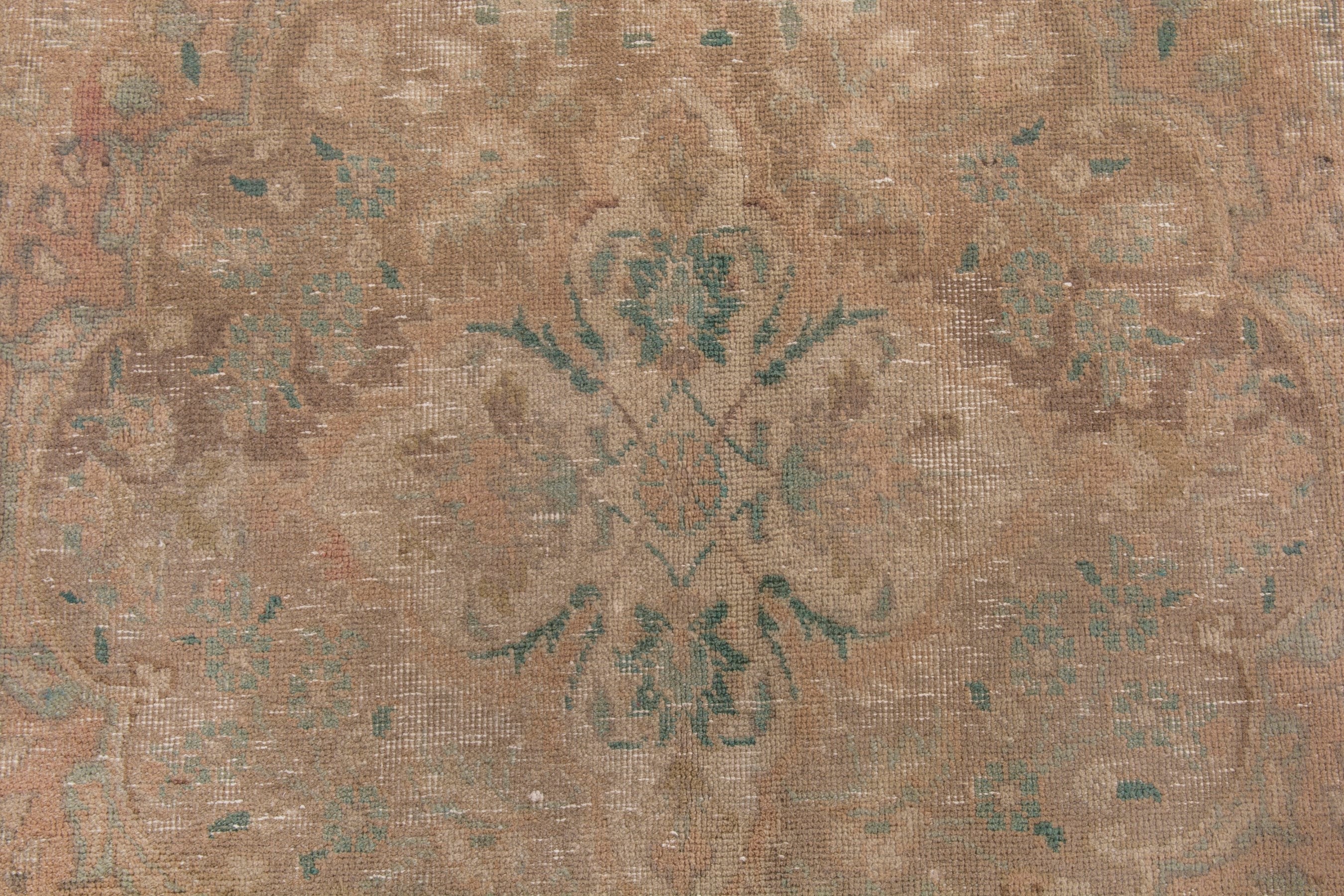 Persian Tabriz area rug in terracotta and tan, view 14 of 22