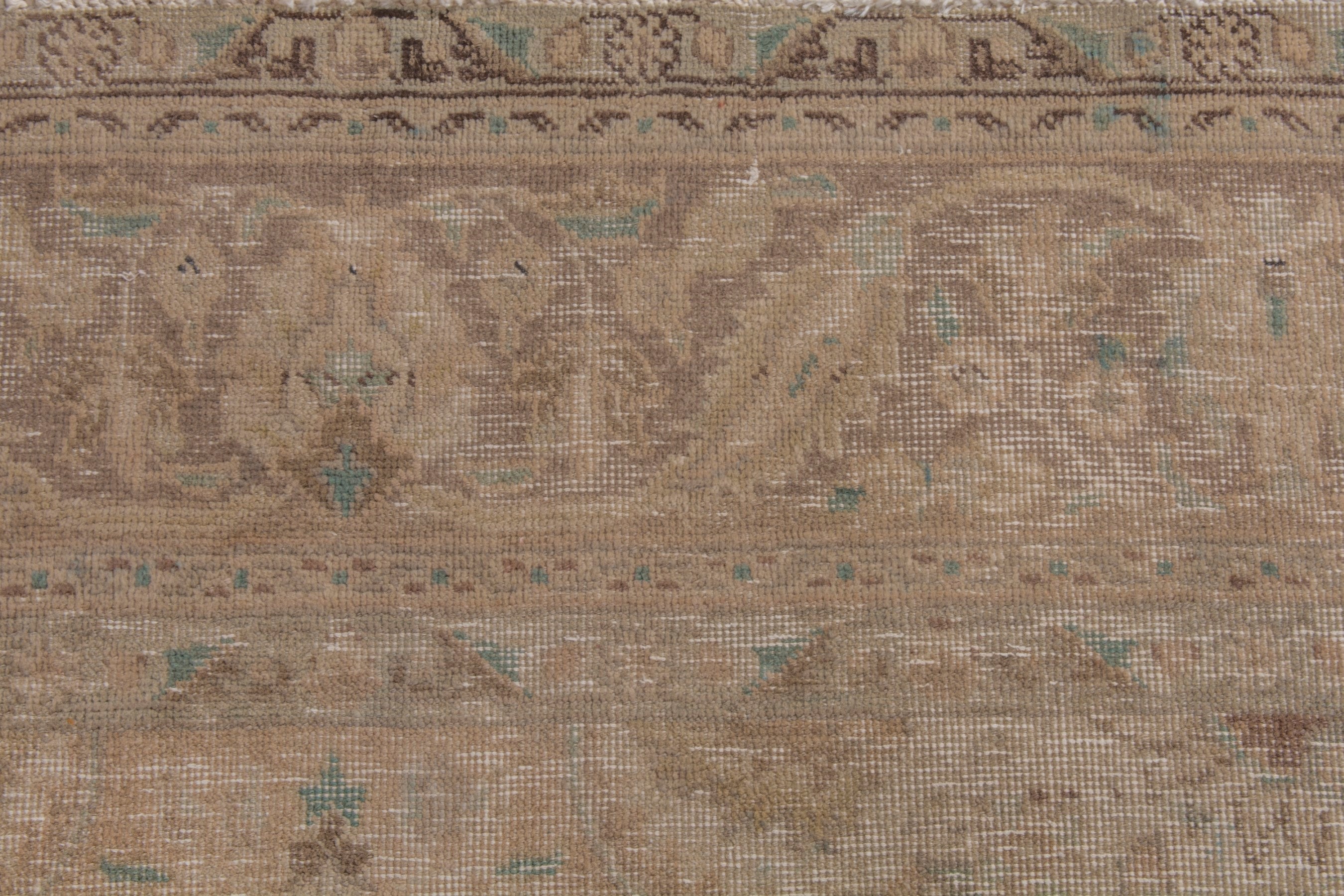Persian Tabriz area rug in terracotta and tan, view 11 of 22