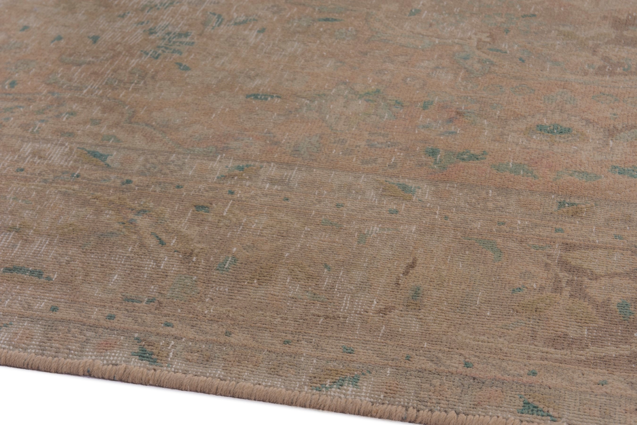 Persian Tabriz area rug in terracotta and tan, view 8 of 22